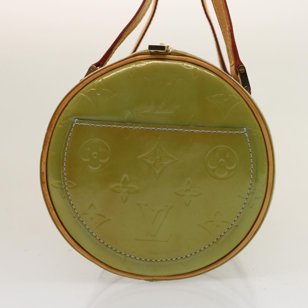 LOUIS VUITTON Monogram Vernis Bedford Hand Bag Baby Blue M91007 LV 75761