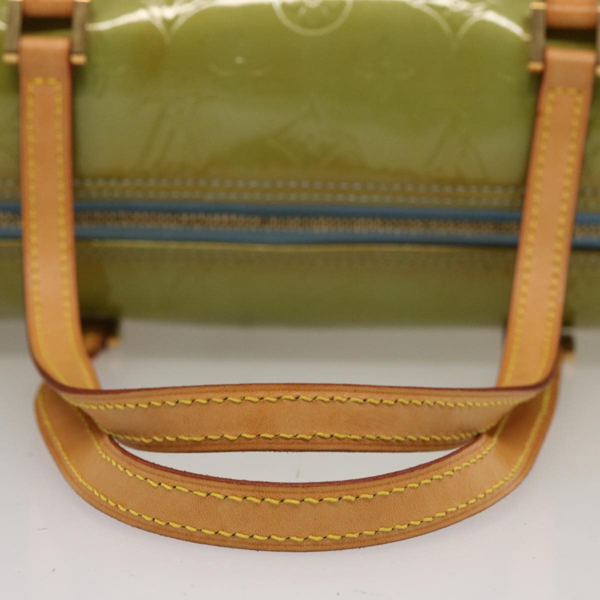 LOUIS VUITTON Monogram Vernis Bedford Hand Bag Baby Blue M91007 LV 75761