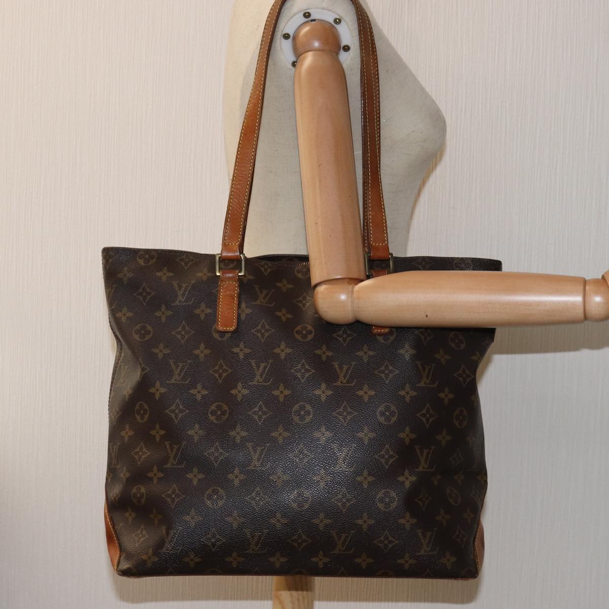 LOUIS VUITTON Monogram Cabas Mezzo Tote Bag M51151 LV 75776
