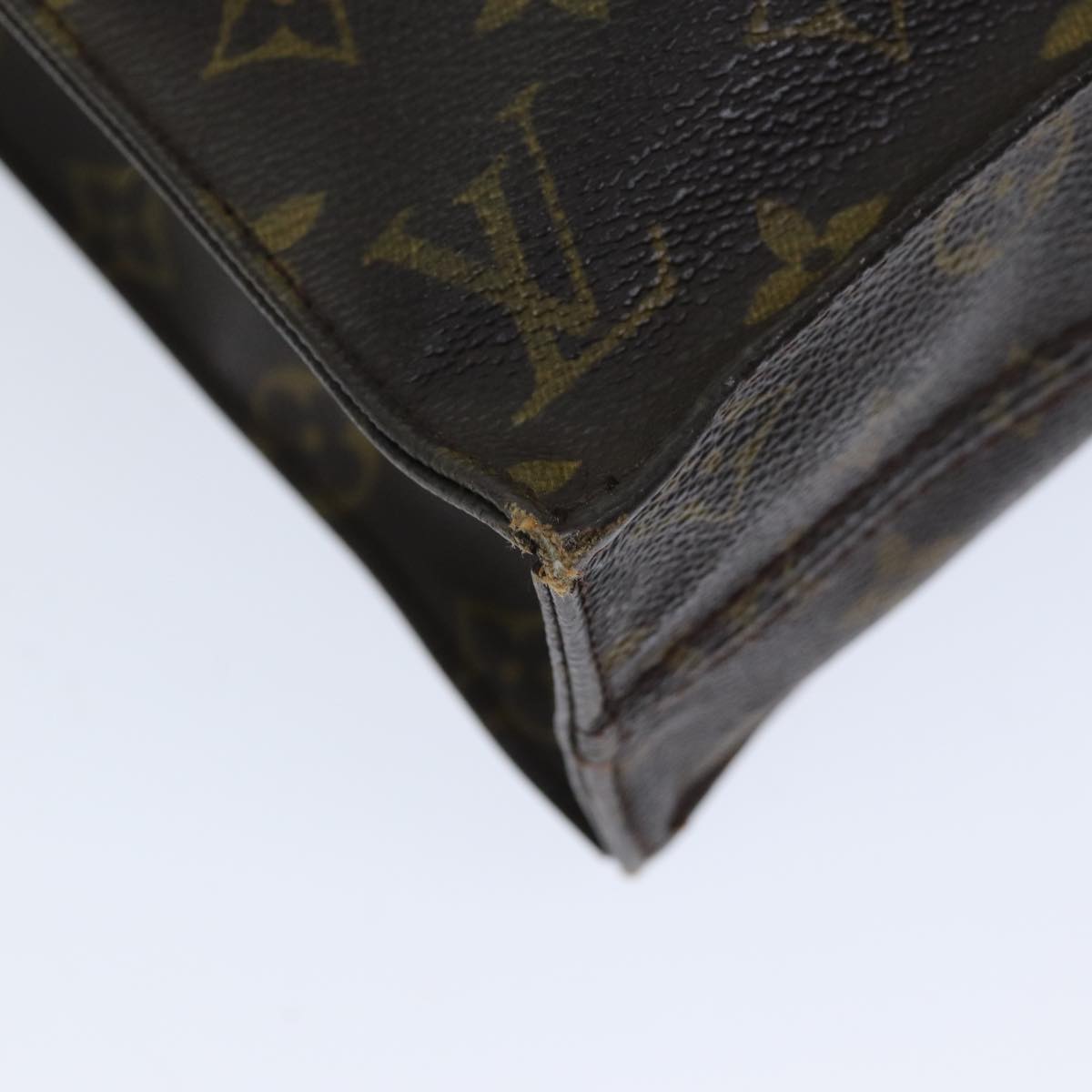 LOUIS VUITTON Monogram Sac Plat Hand Bag M51140 LV 75777