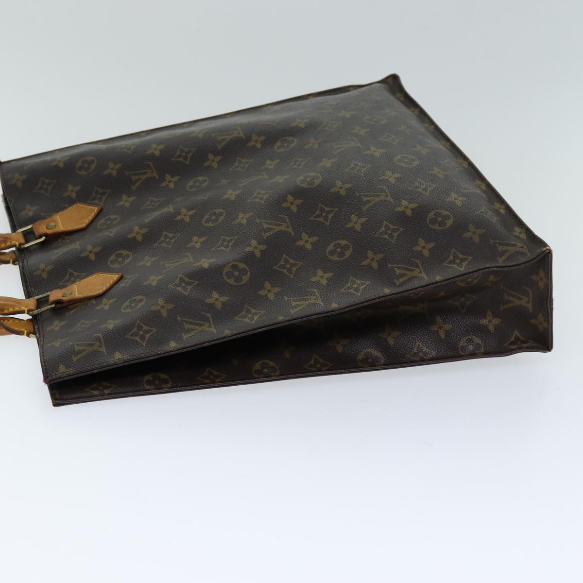 LOUIS VUITTON Monogram Sac Plat Hand Bag M51140 LV 75777