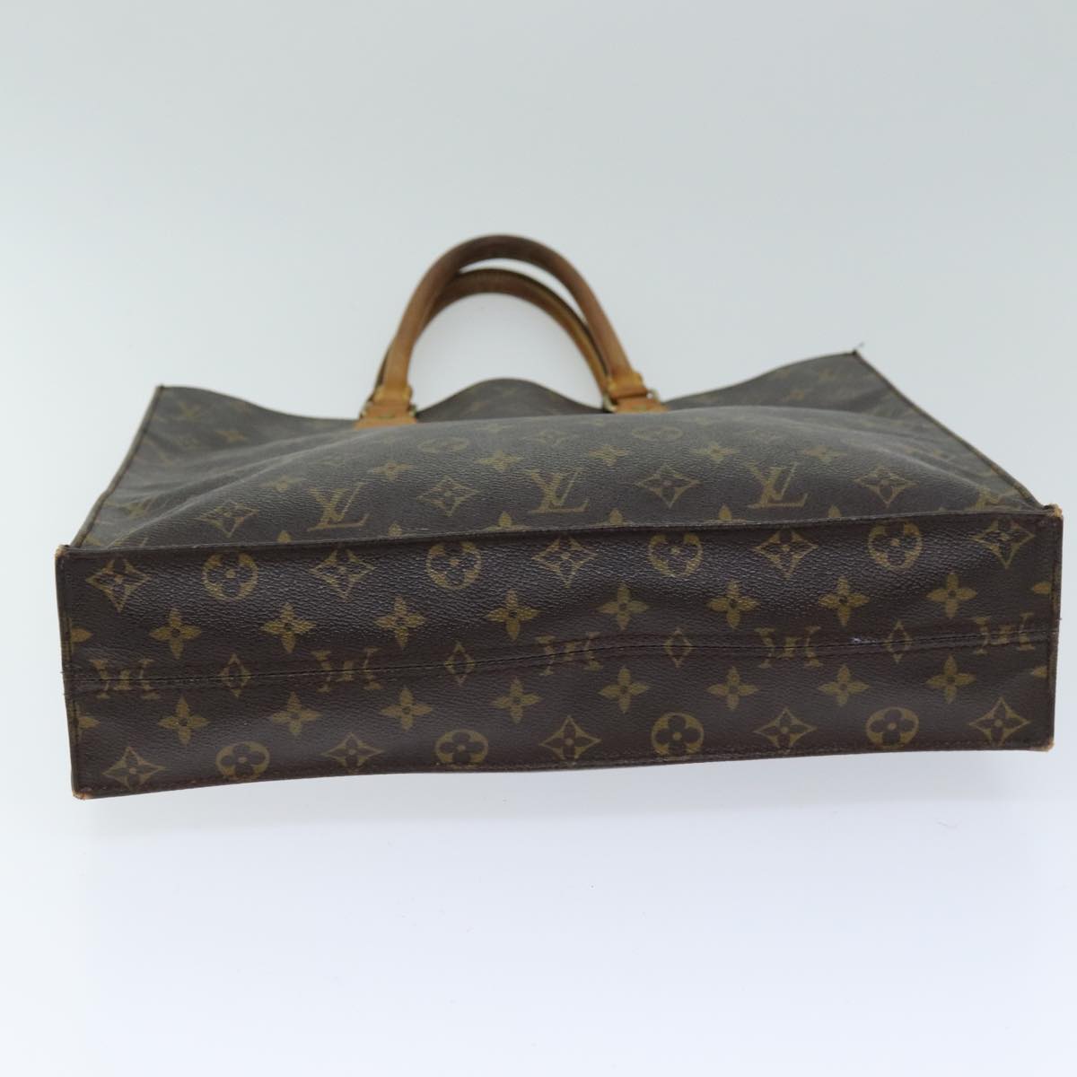 LOUIS VUITTON Monogram Sac Plat Hand Bag M51140 LV 75777