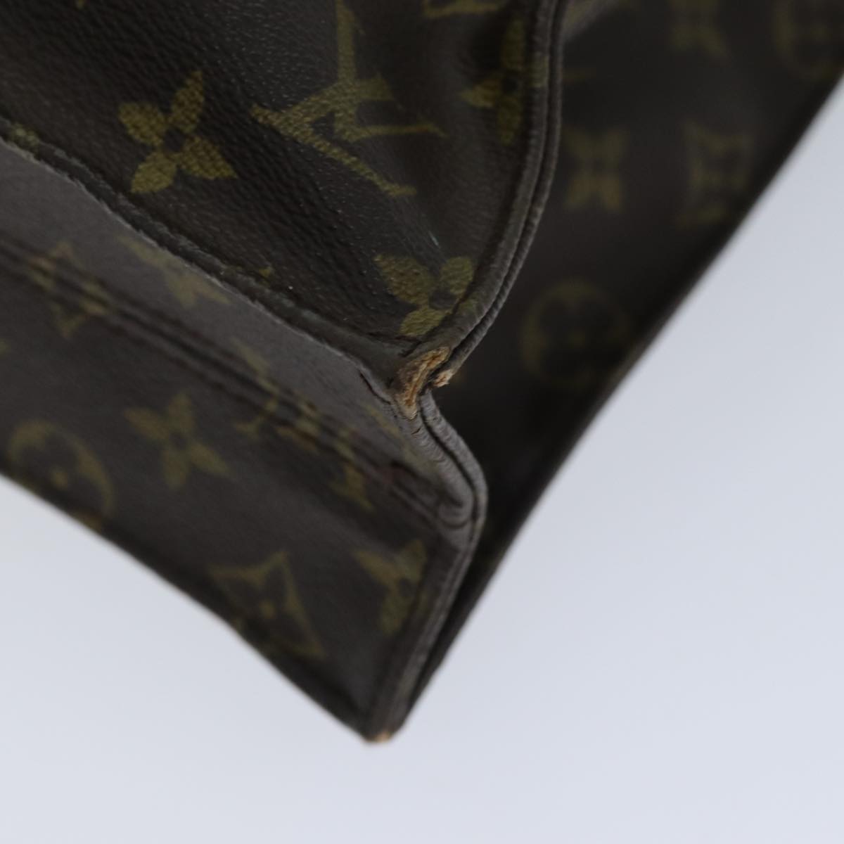 LOUIS VUITTON Monogram Sac Plat Hand Bag M51140 LV 75778