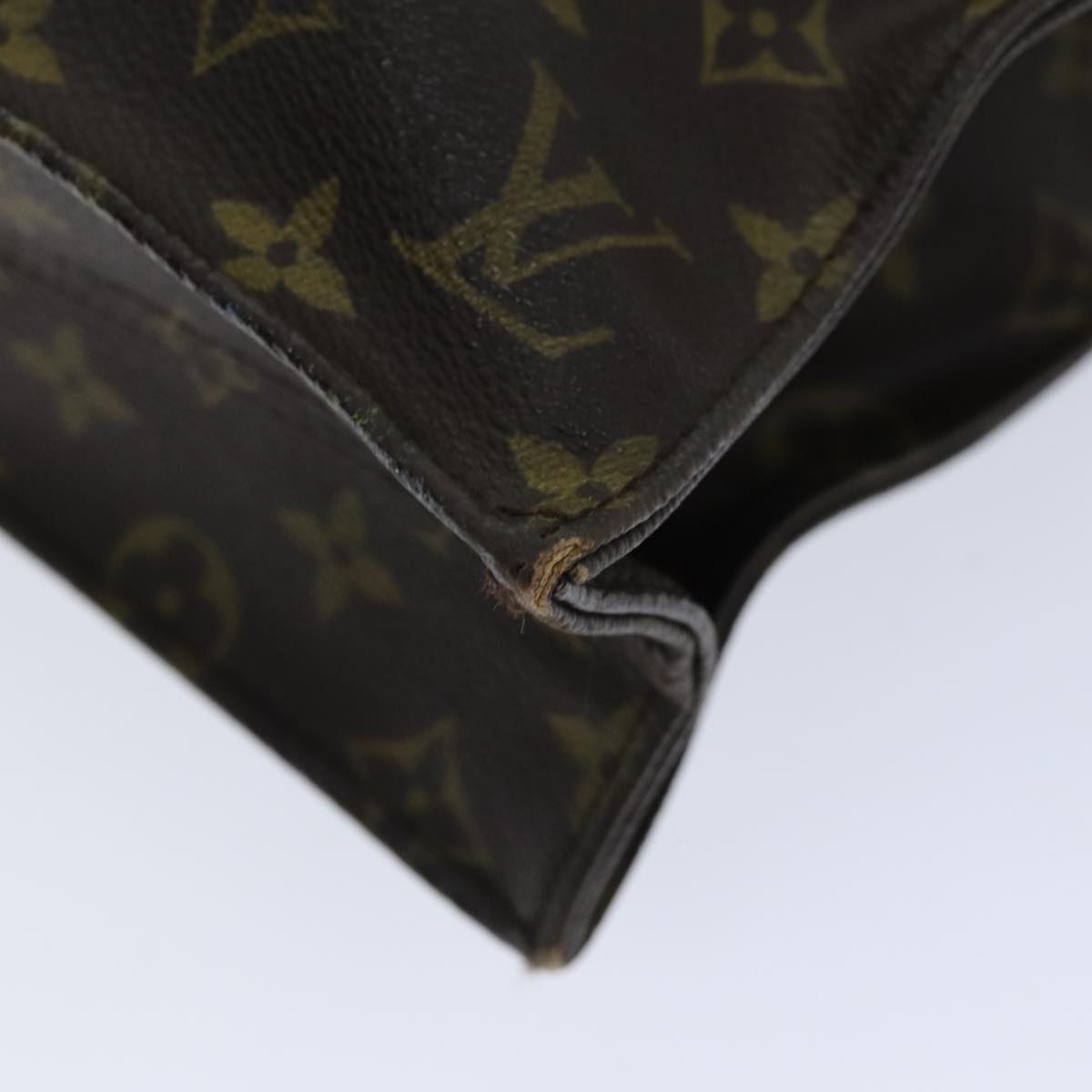 LOUIS VUITTON Monogram Sac Plat Hand Bag M51140 LV 75778