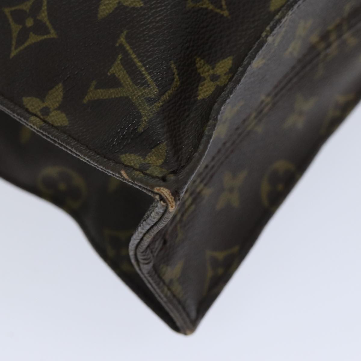 LOUIS VUITTON Monogram Sac Plat Hand Bag M51140 LV 75778