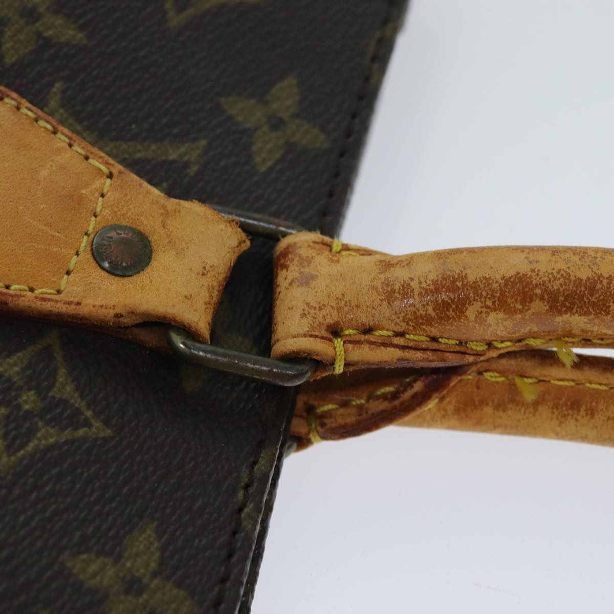 LOUIS VUITTON Monogram Sac Plat Hand Bag M51140 LV 75778