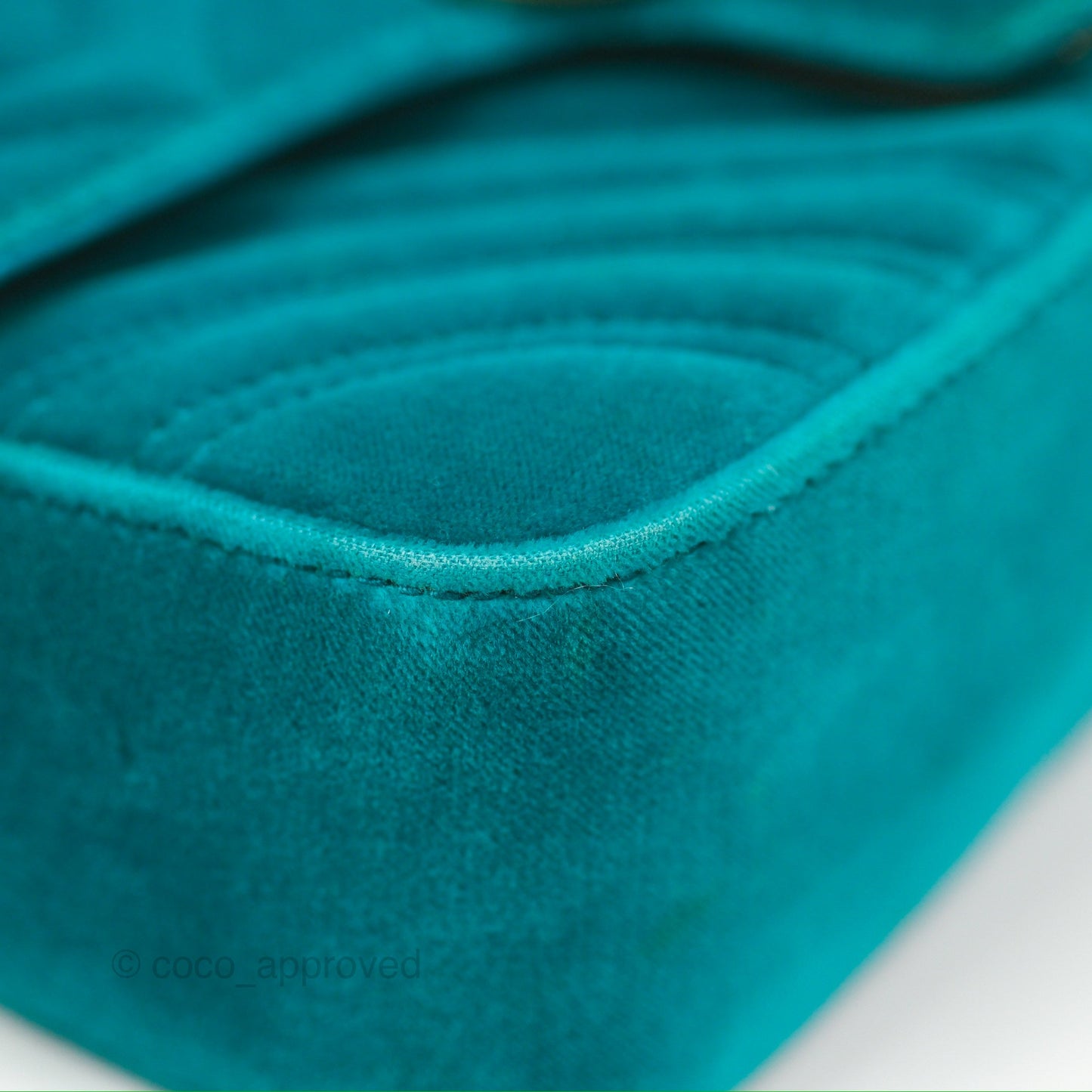Gucci Mini Marmont Velvet Green Gold Hardware