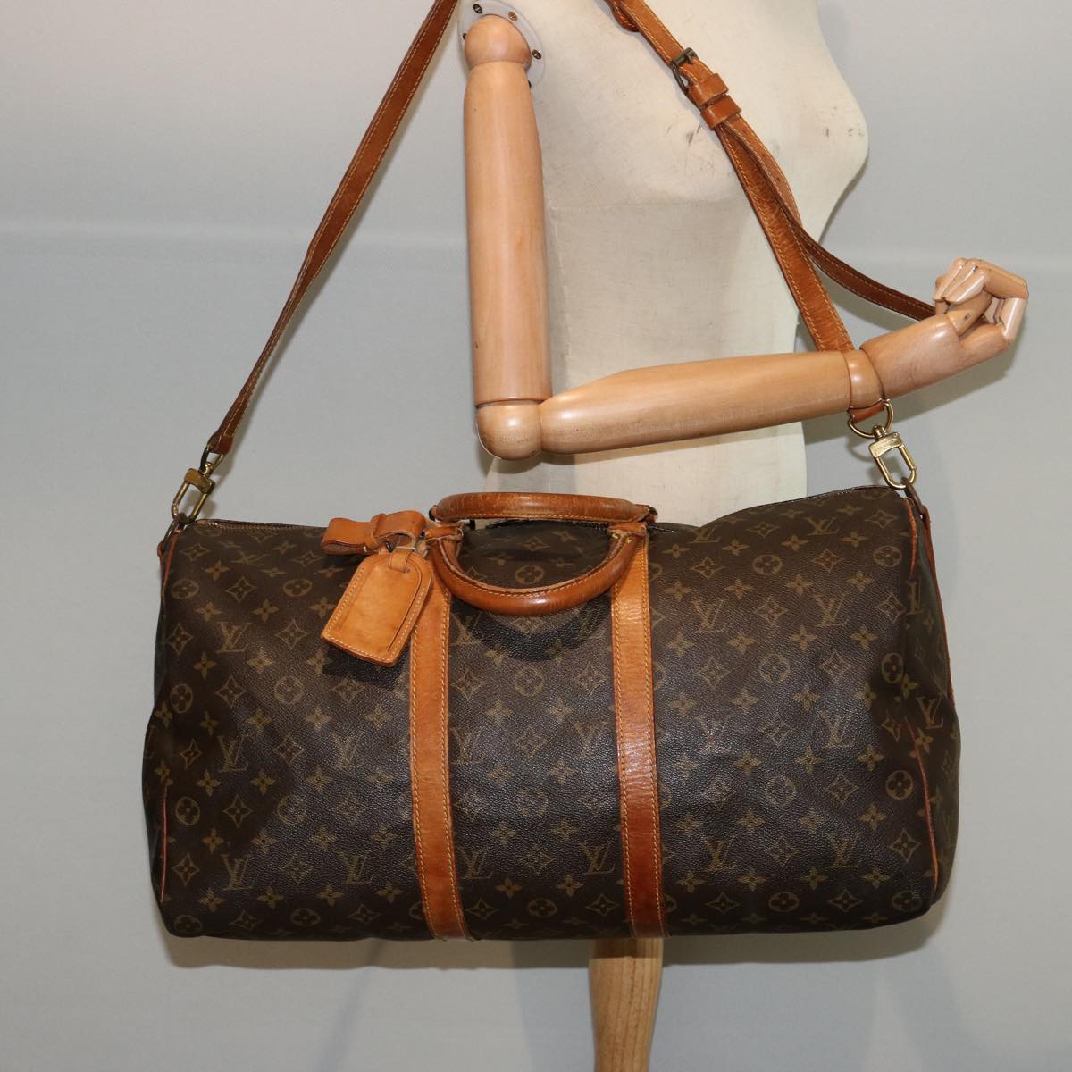 LOUIS VUITTON Monogram Keepall Bandouliere 50 Boston Bag M41416 LV 75790