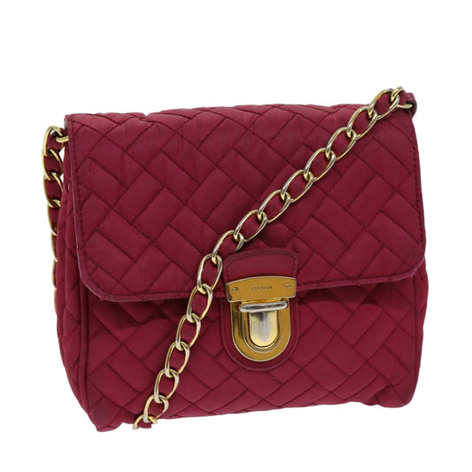 Luxury PradaChain Shoulder Bag Nylon Pink 75800