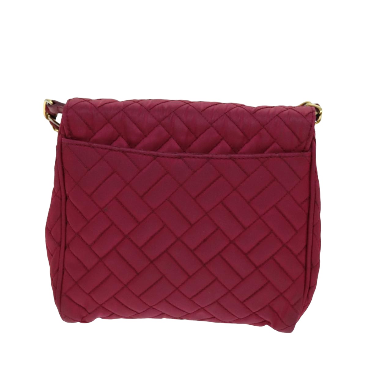 Luxury PradaChain Shoulder Bag Nylon Pink 75800