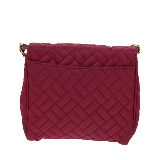 Luxury PradaChain Shoulder Bag Nylon Pink 75800