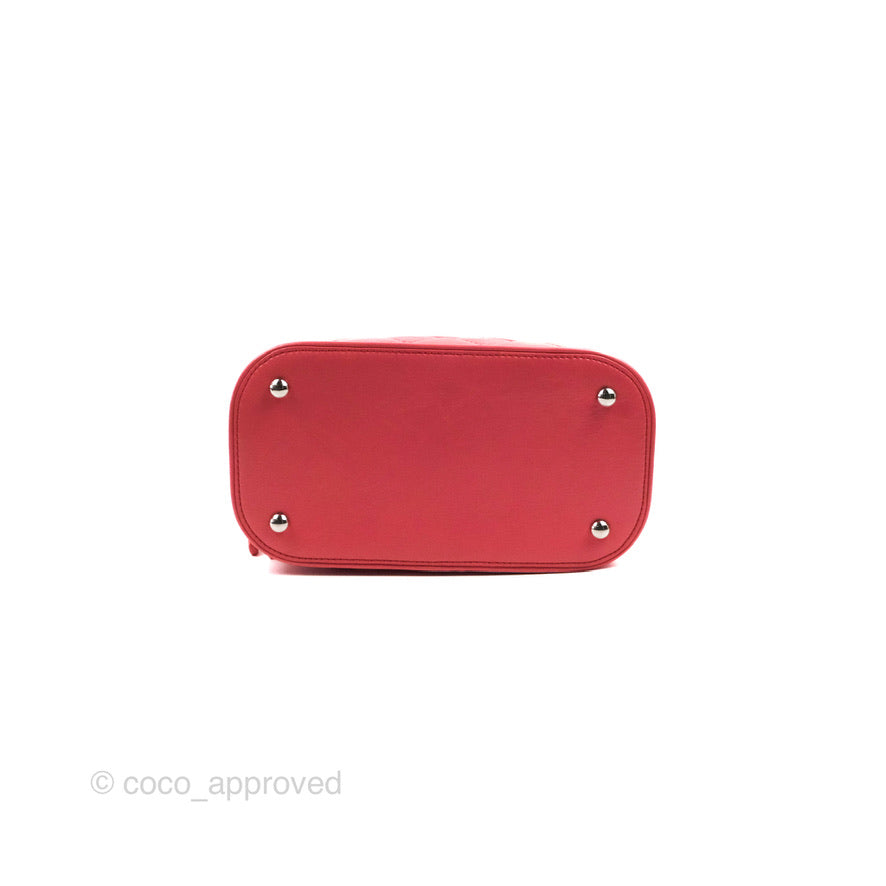 Chanel Aquarium PVC Coral Pink Crumpled Calfskin Silver Hardware