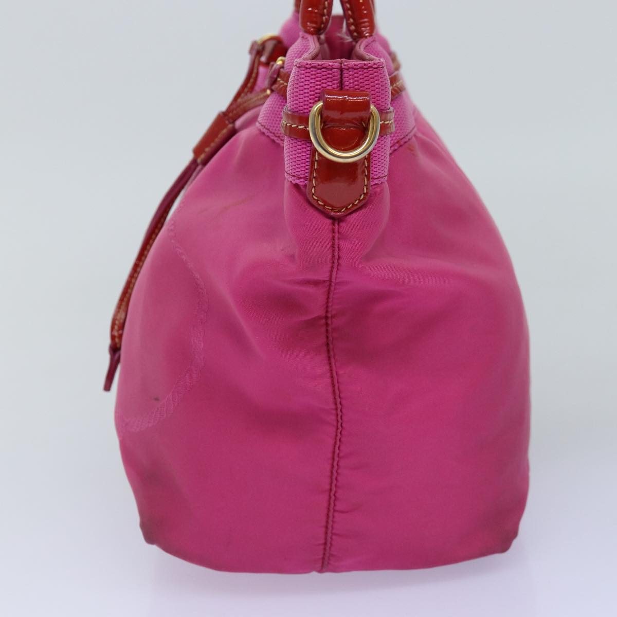Luxury PradaHand Bag Nylon Pink Red 75823