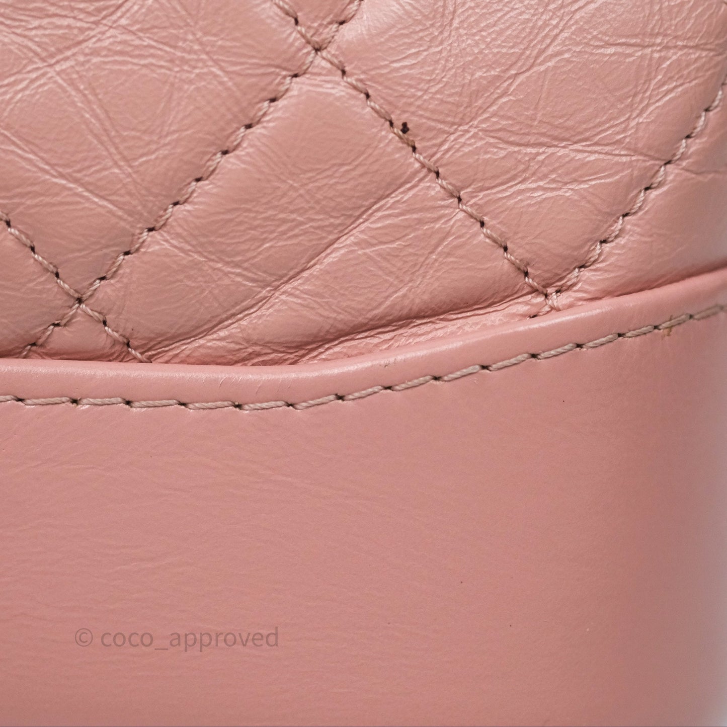 Chanel Small Gabrielle Hobo Quilted Pink Aged Calfskin