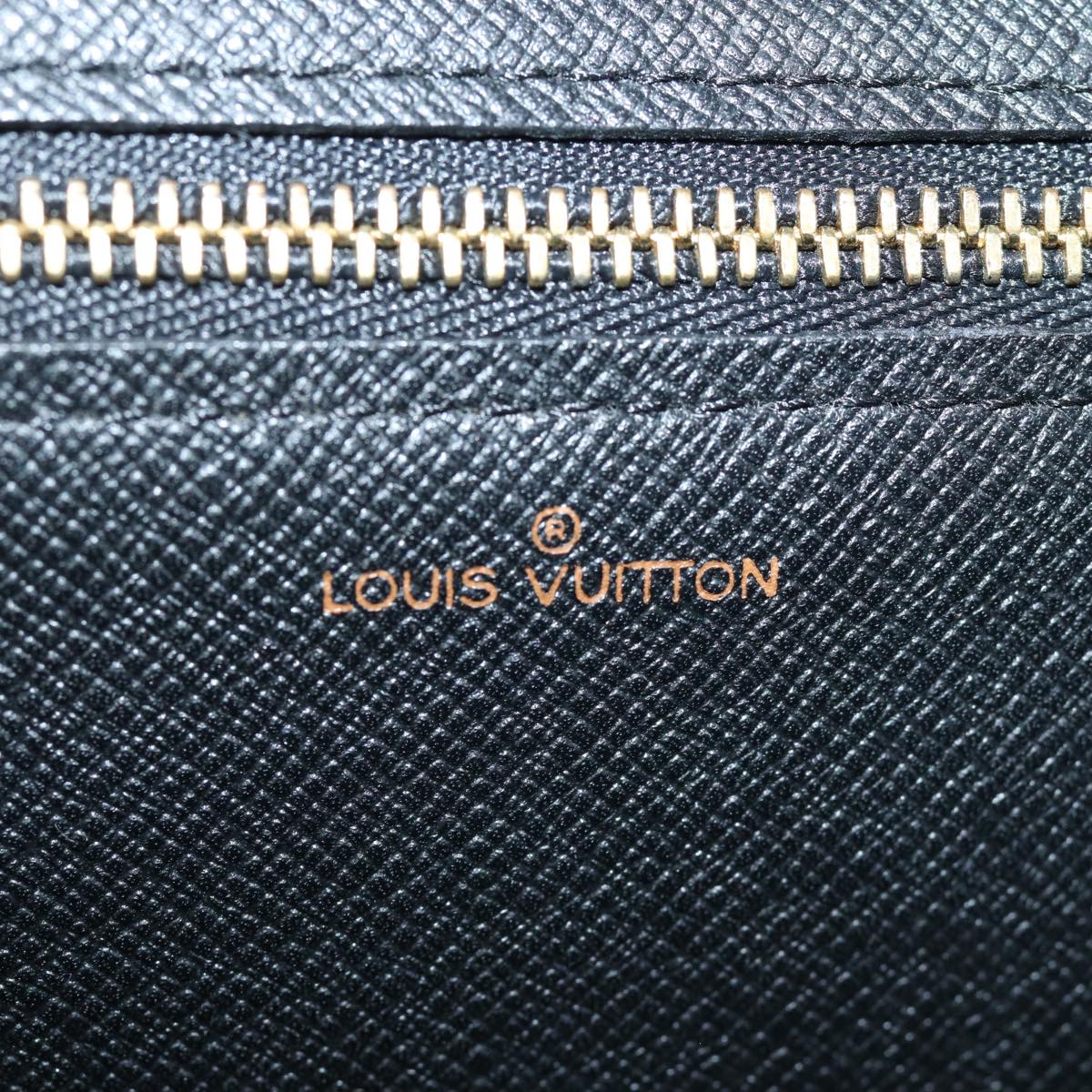 LOUIS VUITTON Epi Art Deco Clutch Bag Black M52632 LV 75847