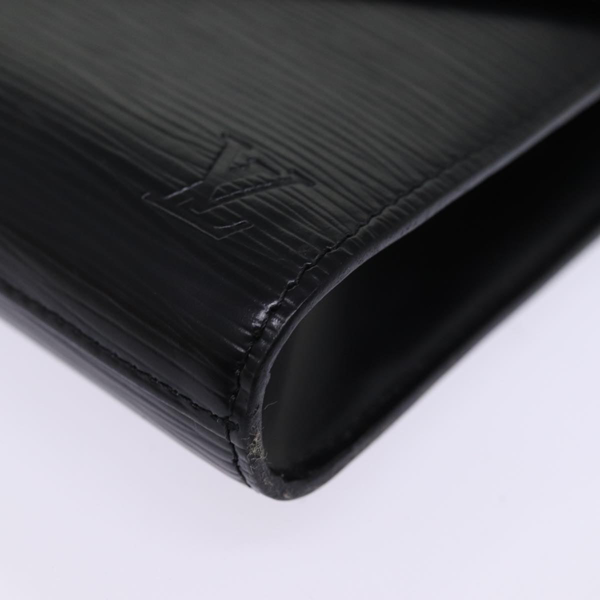 LOUIS VUITTON Epi Art Deco Clutch Bag Black M52632 LV 75847