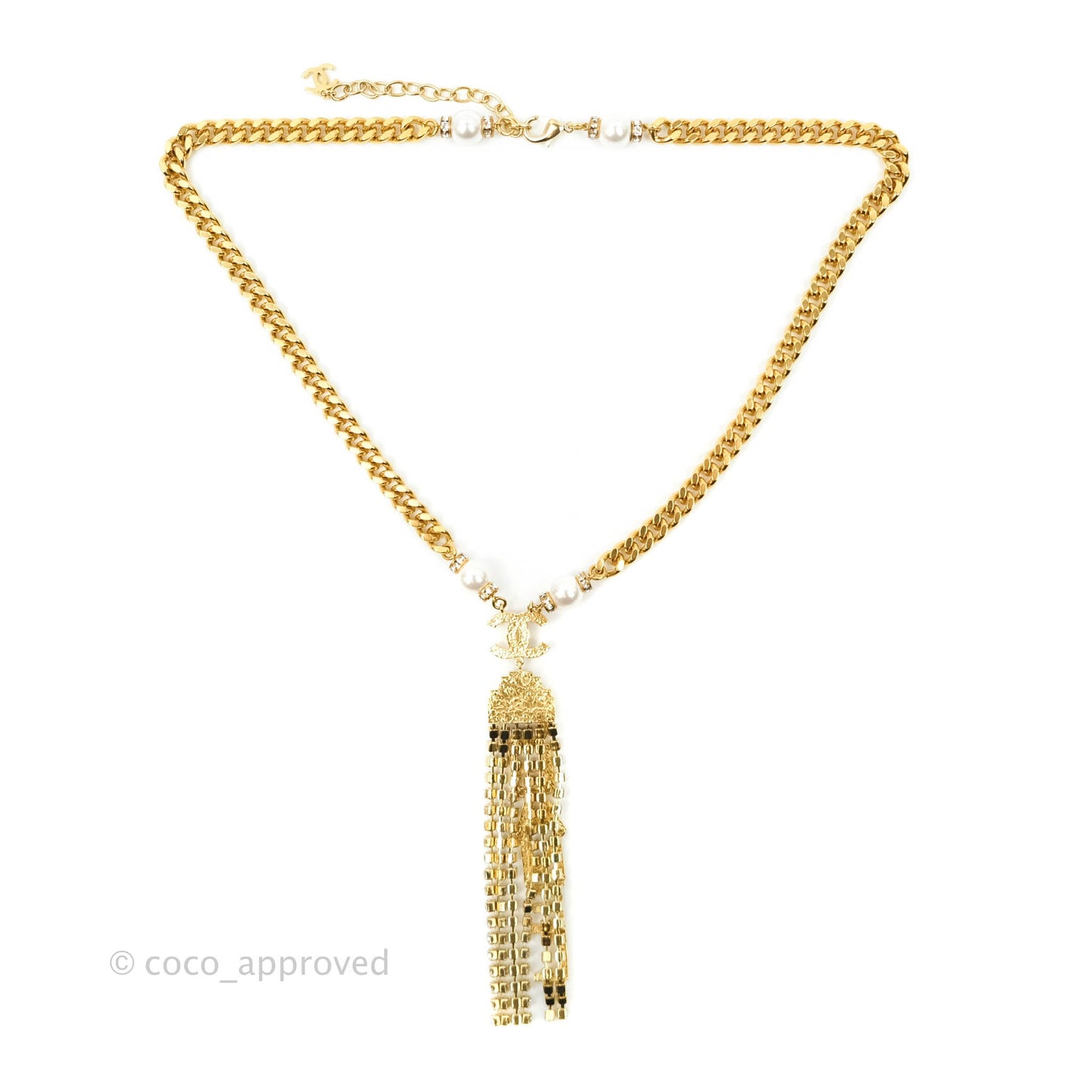 Chanel CC Crystal Drop Necklace 20B