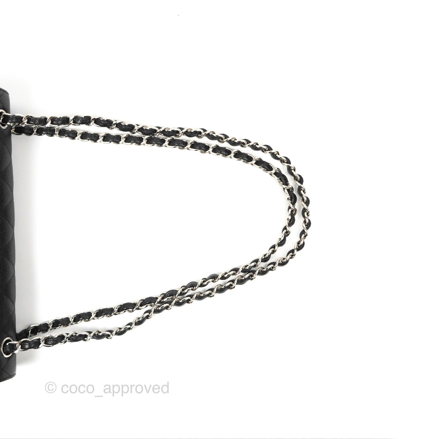 Chanel Jumbo Double Flap Black Caviar Silver Hardware⁣⁣