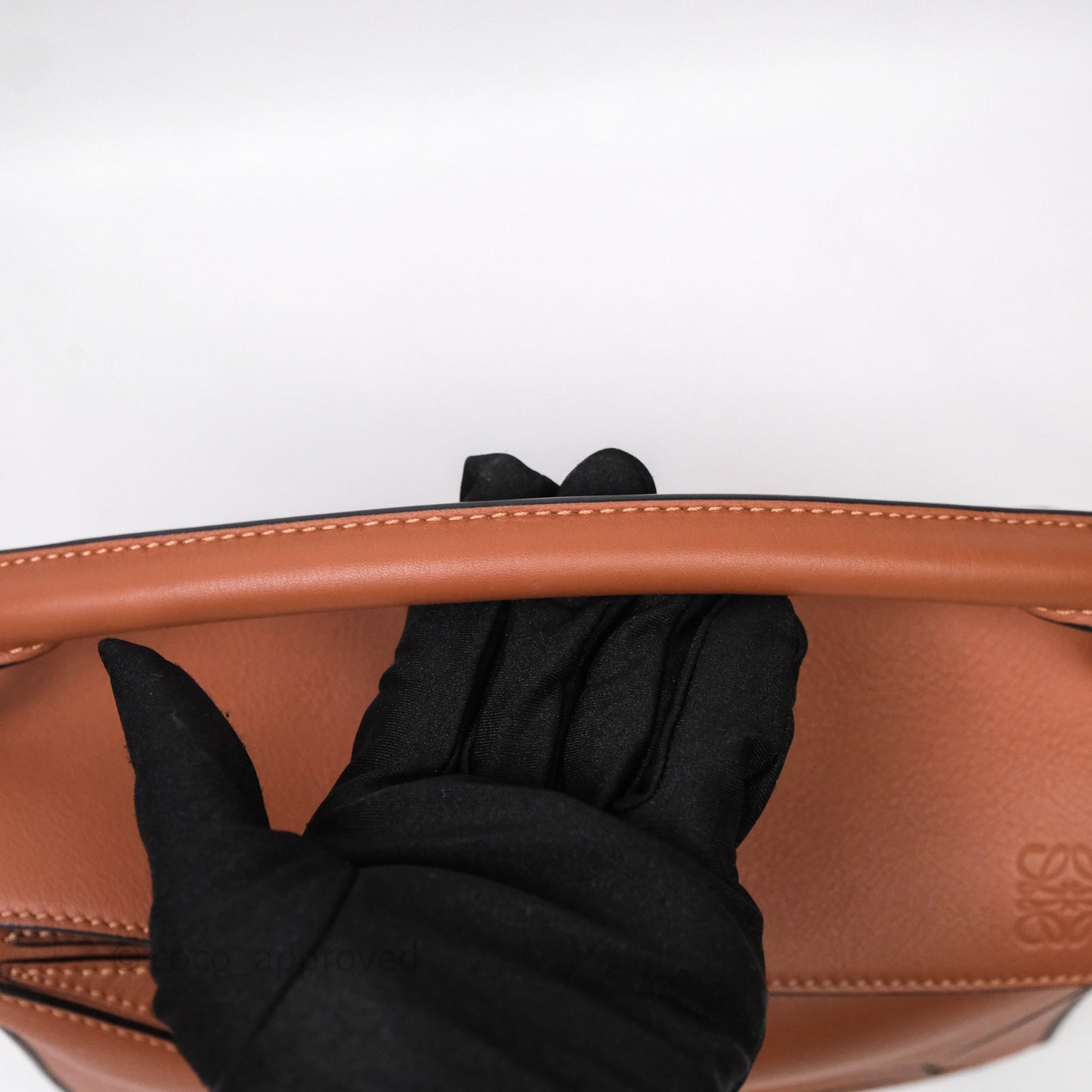 Loewe Small Puzzle Bag Tan Calfskin Gold Hardware