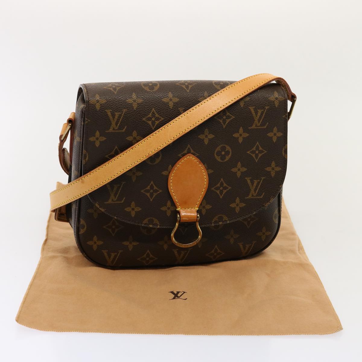LOUIS VUITTON Monogram Saint Cloud GM Shoulder Bag M51242 LV 75865