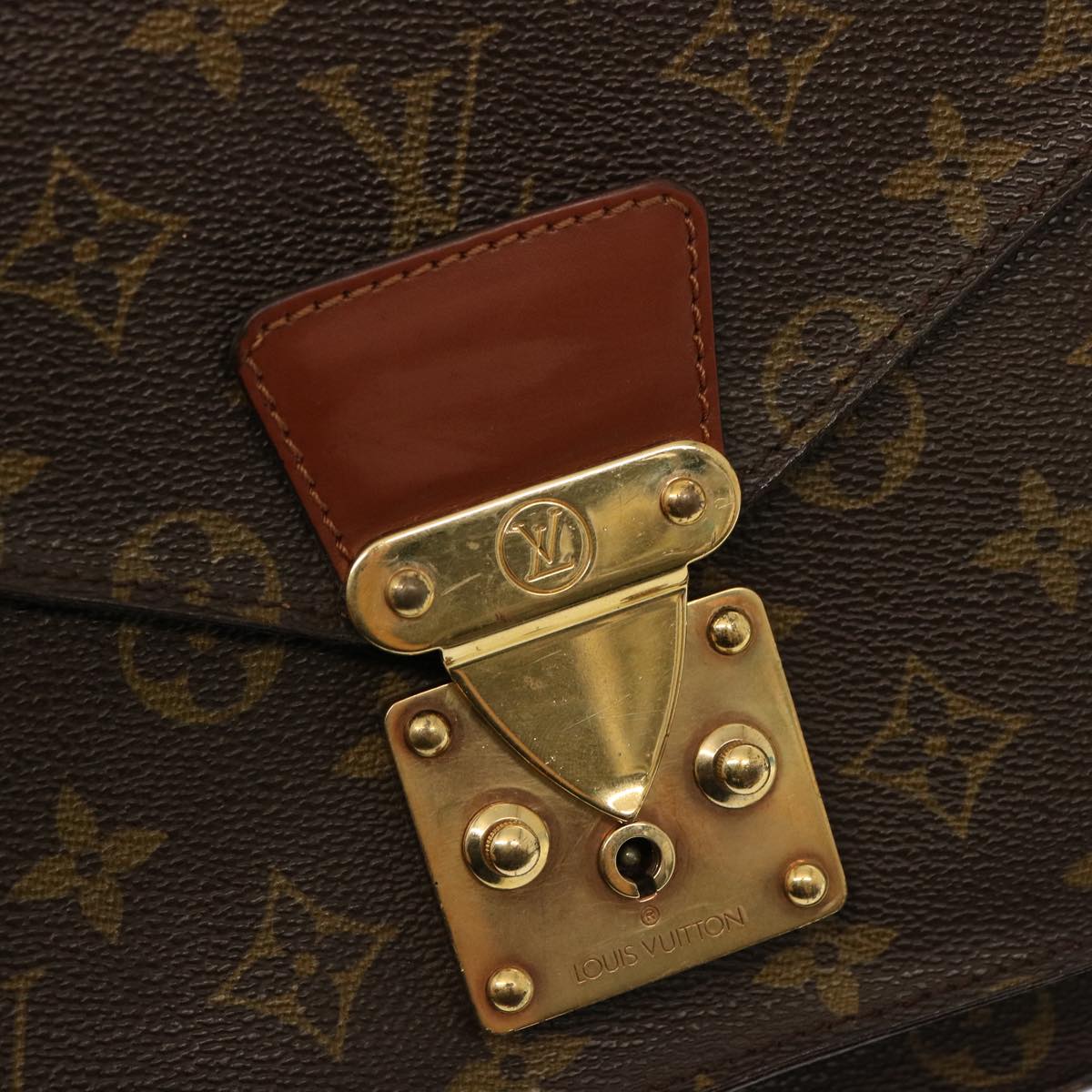 LOUIS VUITTON Monogram Monceau 28 Hand Bag 2way M51185 LV 75868