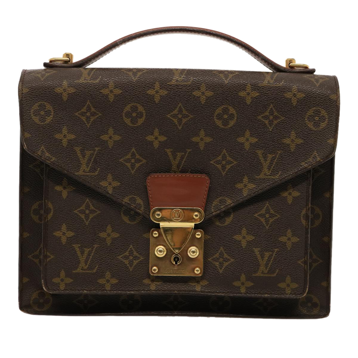 LOUIS VUITTON Monogram Monceau 28 Hand Bag 2way M51185 LV 75868