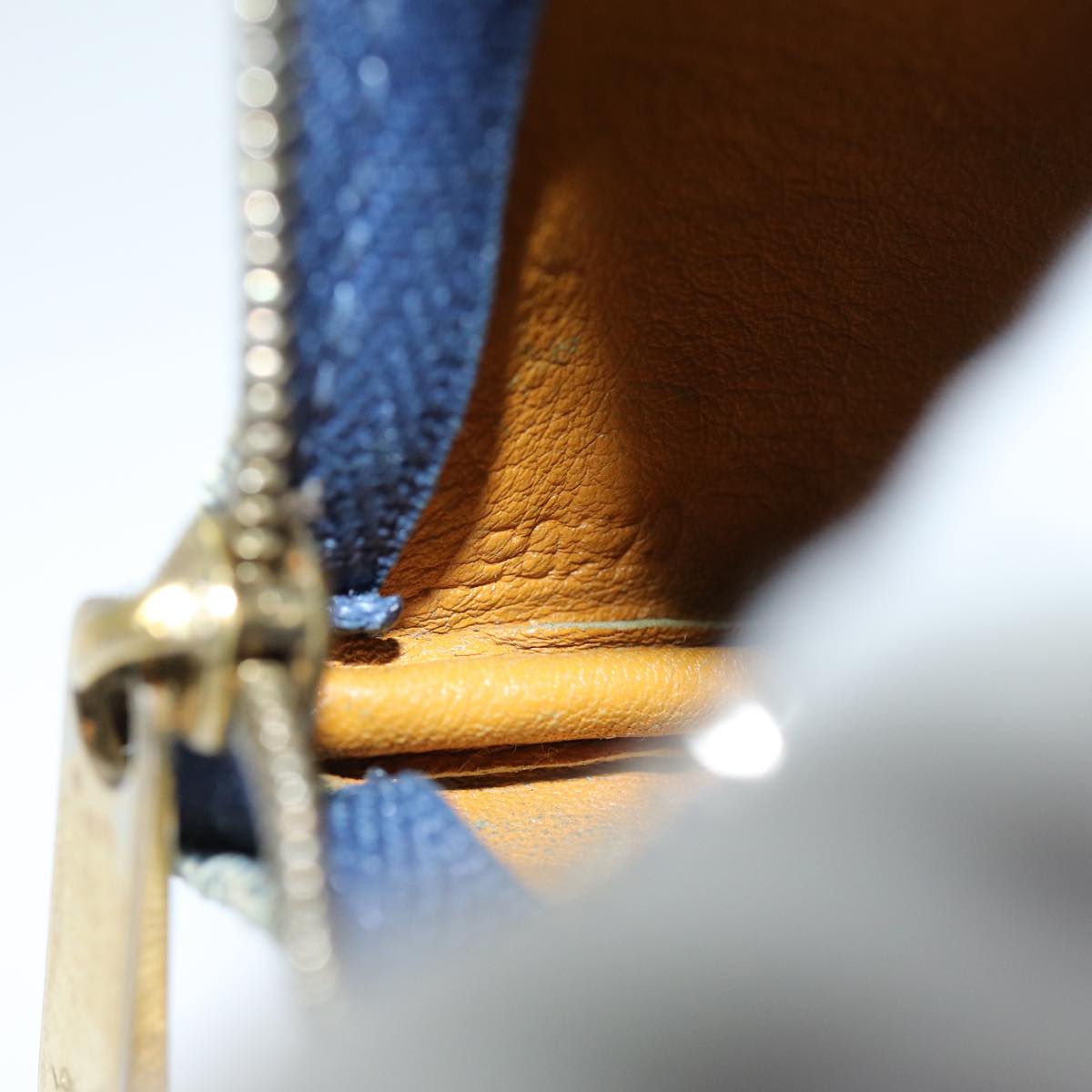 LOUIS VUITTON Monogram Denim Pochette Cles Coin Purse Blue M95343 LV 75876