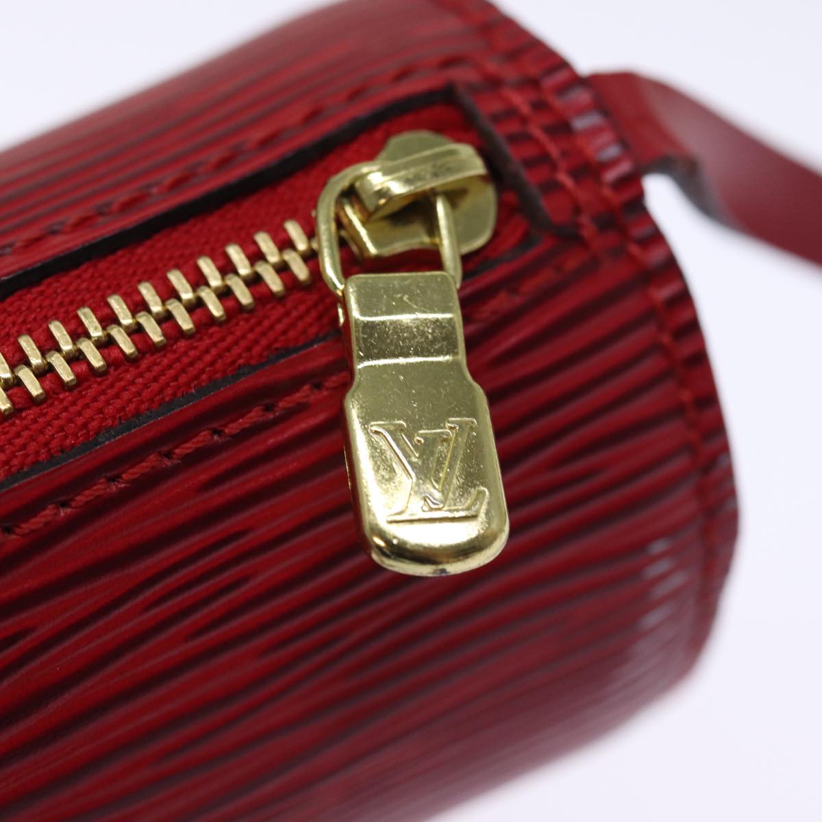 LOUIS VUITTON Epi Soufflot Pouch Accessory Pouch Red LV 75877