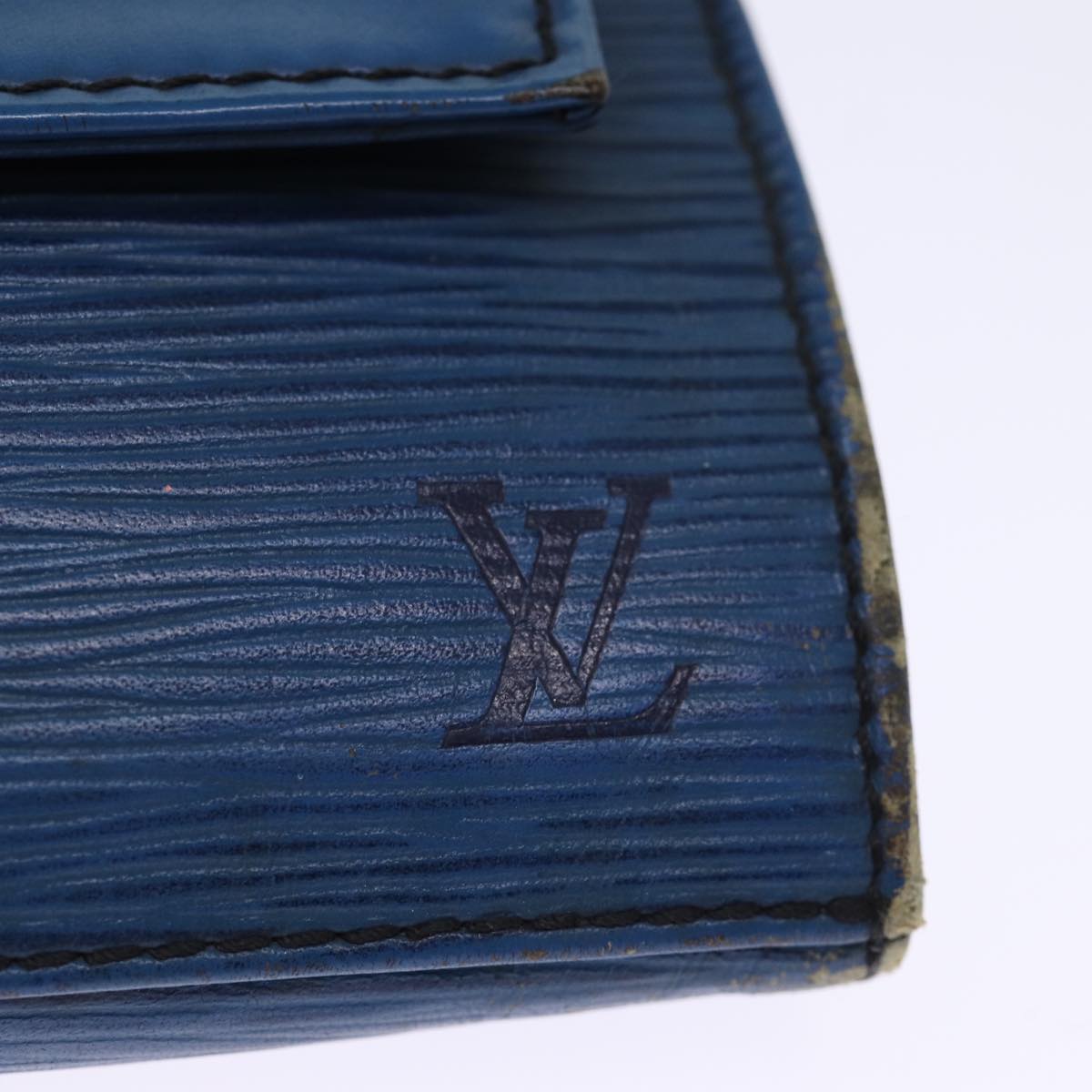 LOUIS VUITTON Epi Jena Clutch Bag Blue M52715 LV 75880