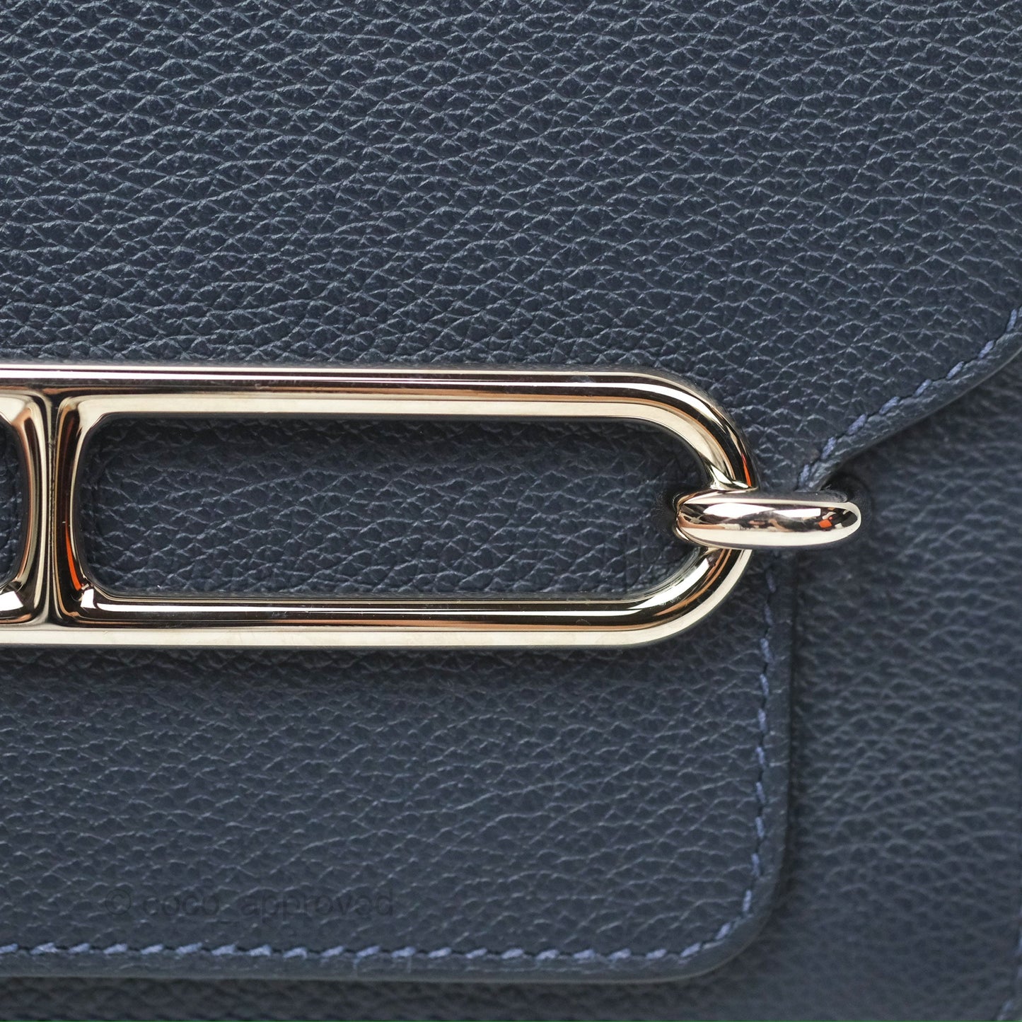 Hermès Roulis Mini 18 Blue Nuit Evercolor Palladium Hardware