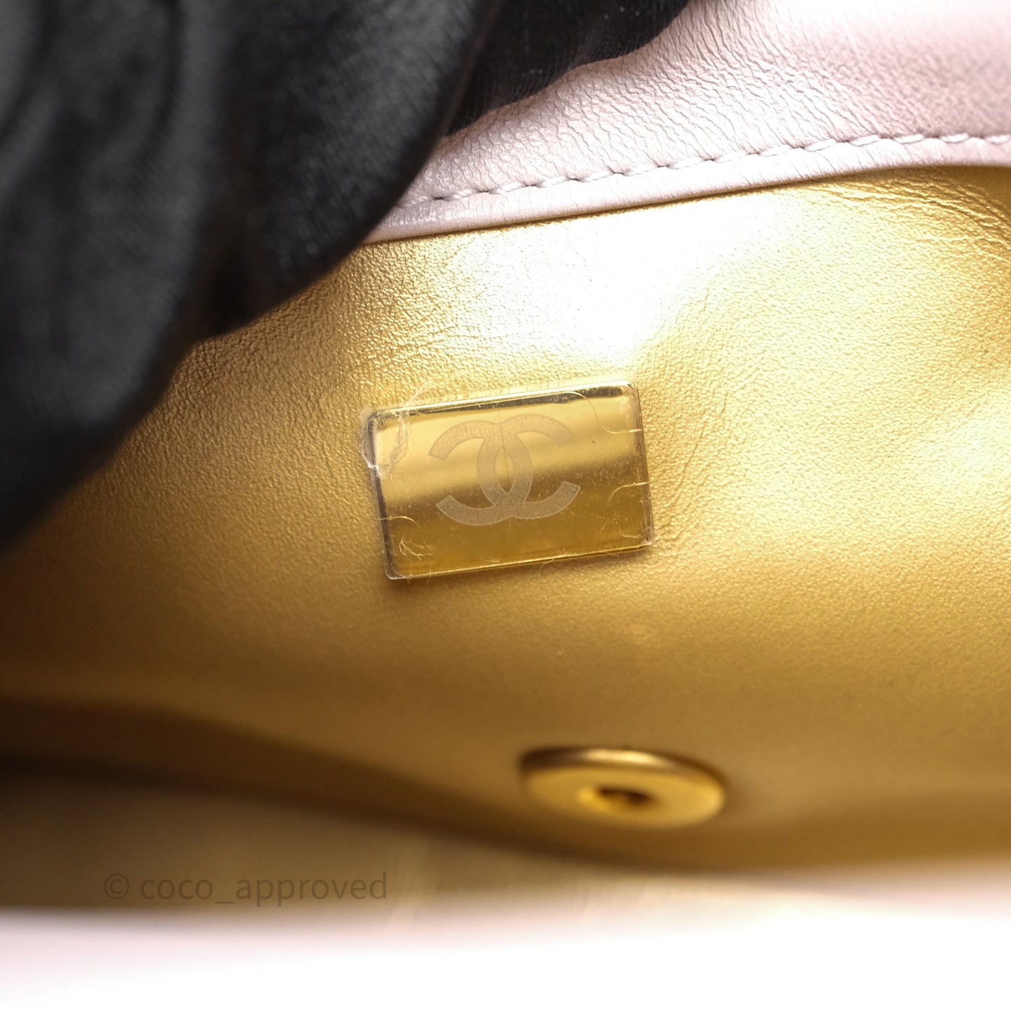 Chanel Mini Rectangular Pearl Crush Lilac Lambskin Aged Gold Hardware