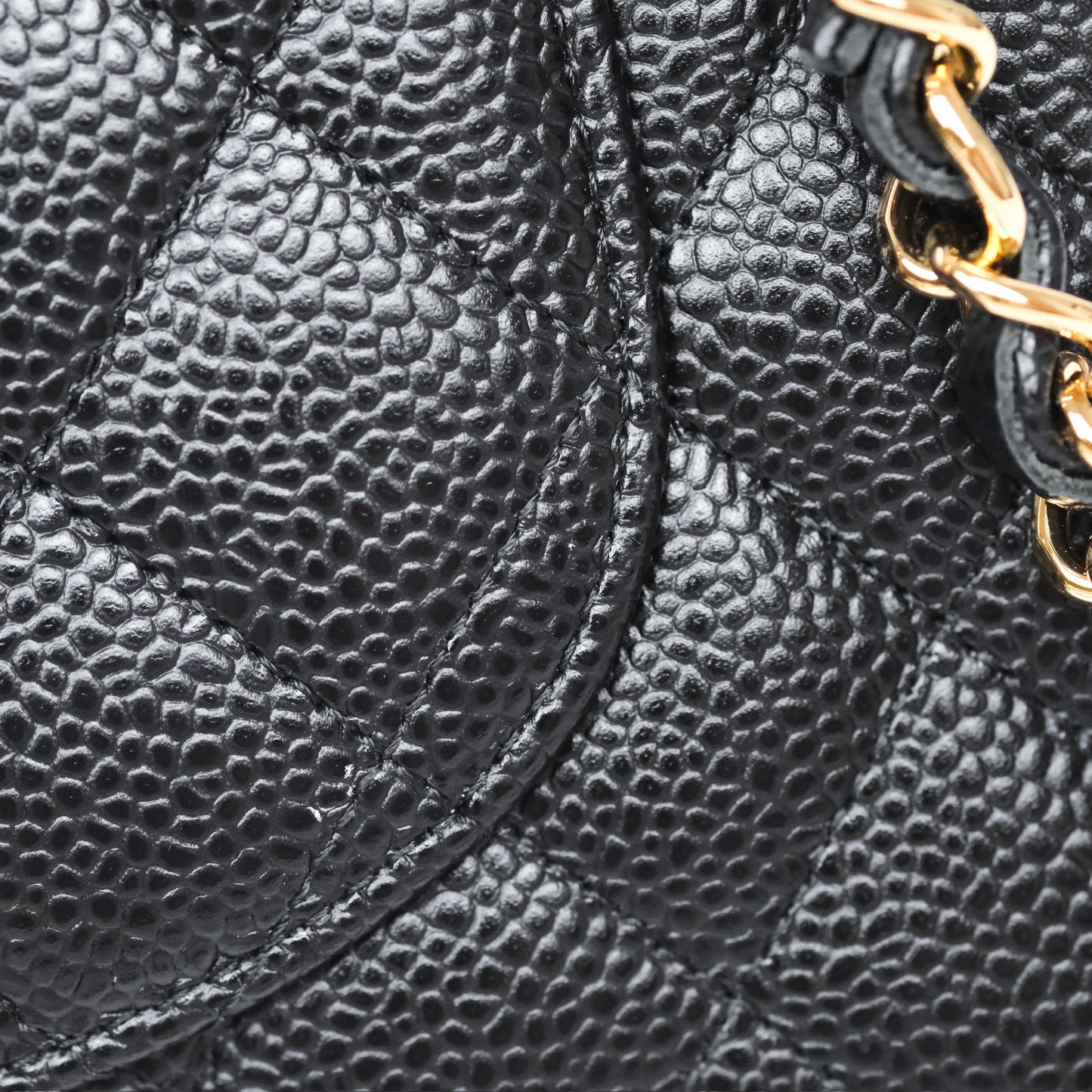 Chanel Small Classic Flap Quilted Black Caviar Gold Hardware