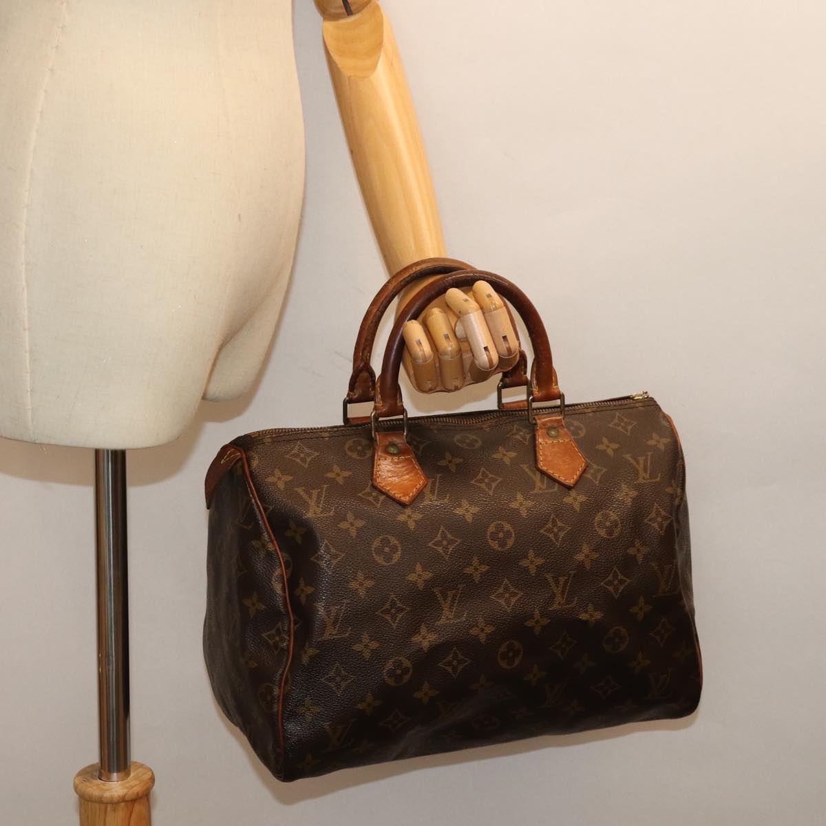 LOUIS VUITTON Monogram Speedy 30 Hand Bag M41526 LV 75907
