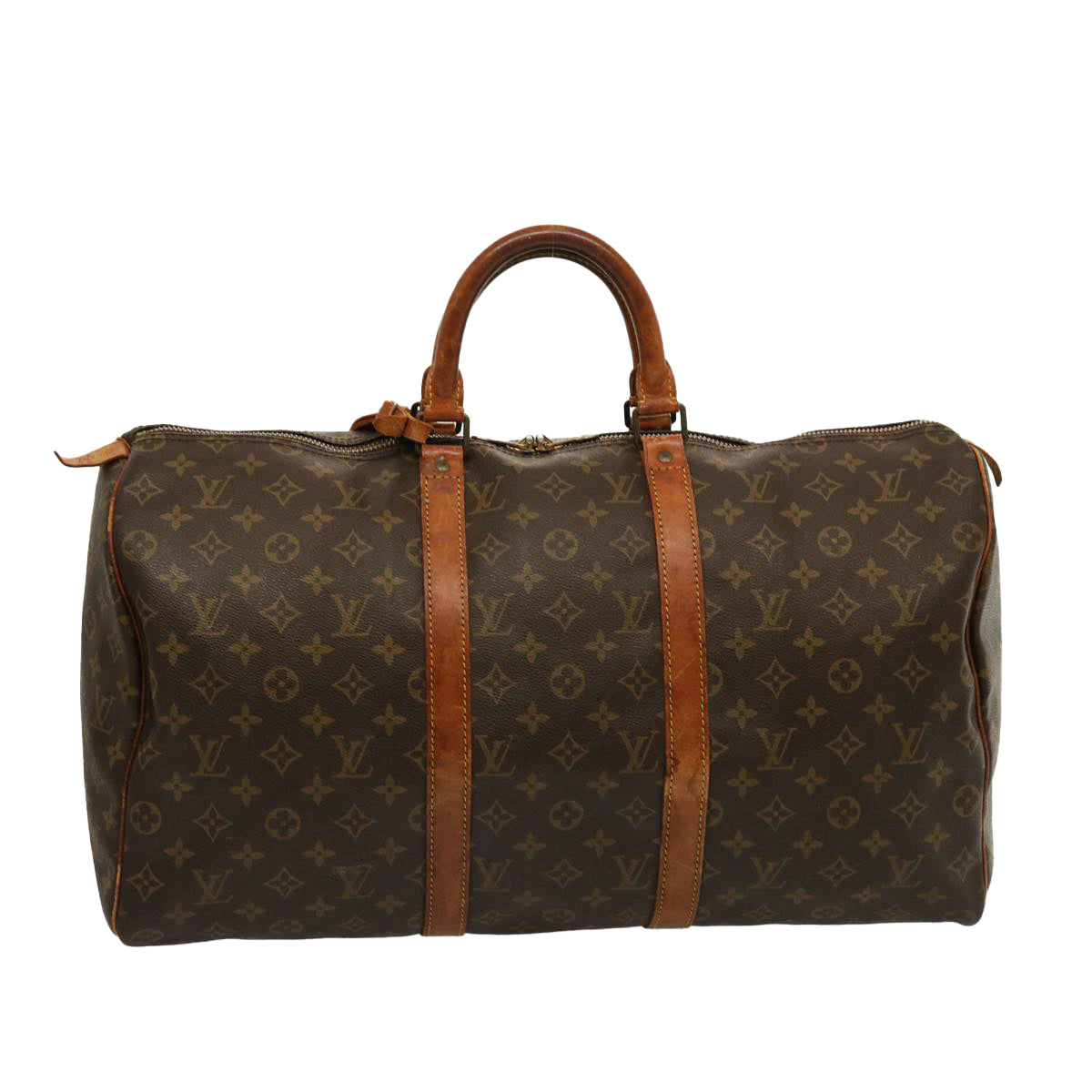LOUIS VUITTON Monogram Keepall 50 Boston Bag M41426 LV 75916