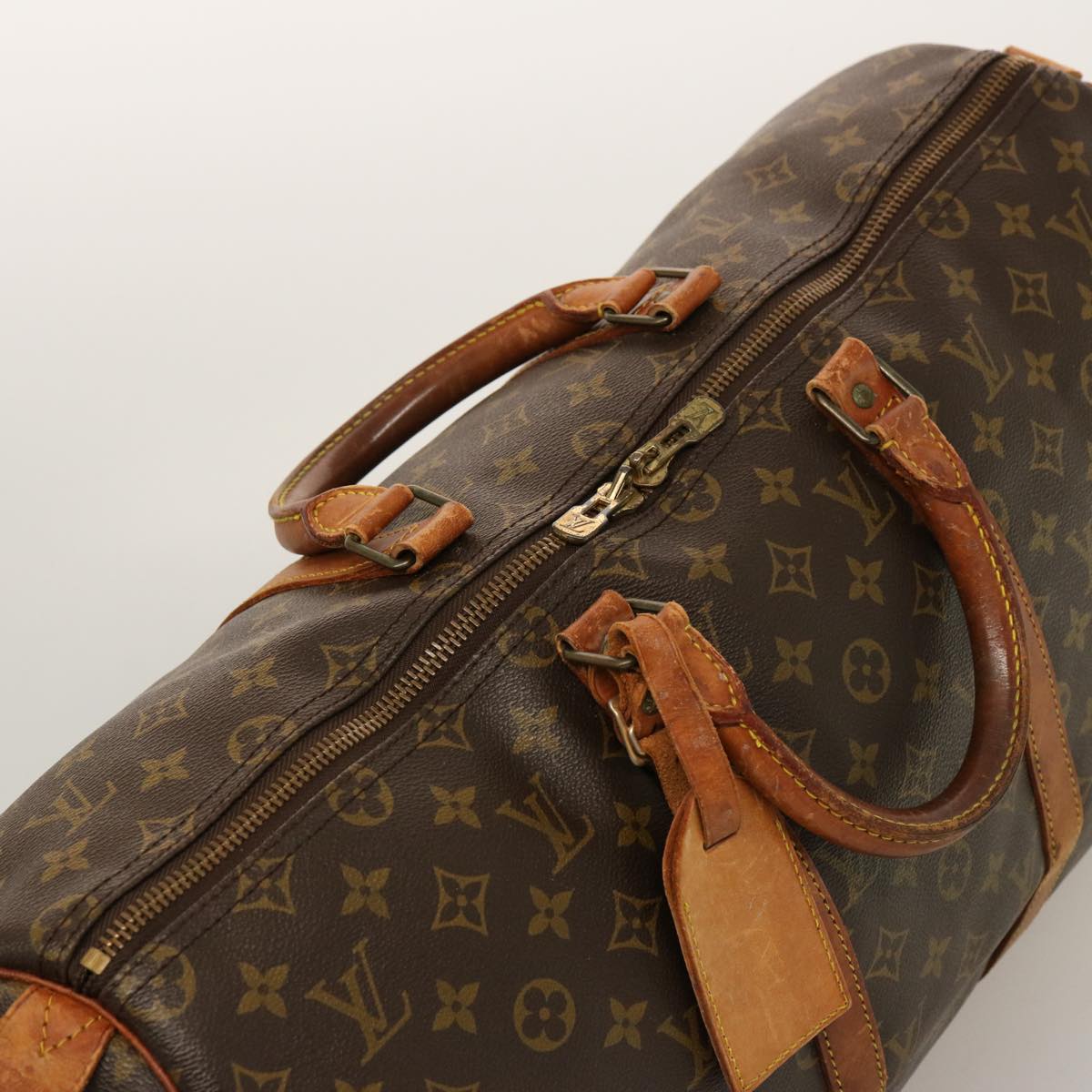 LOUIS VUITTON Monogram Keepall 50 Boston Bag M41426 LV 75916
