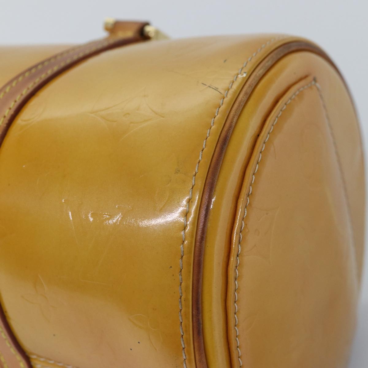 LOUIS VUITTON Monogram Vernis Bedford Hand Bag Beige M91006 LV 75926