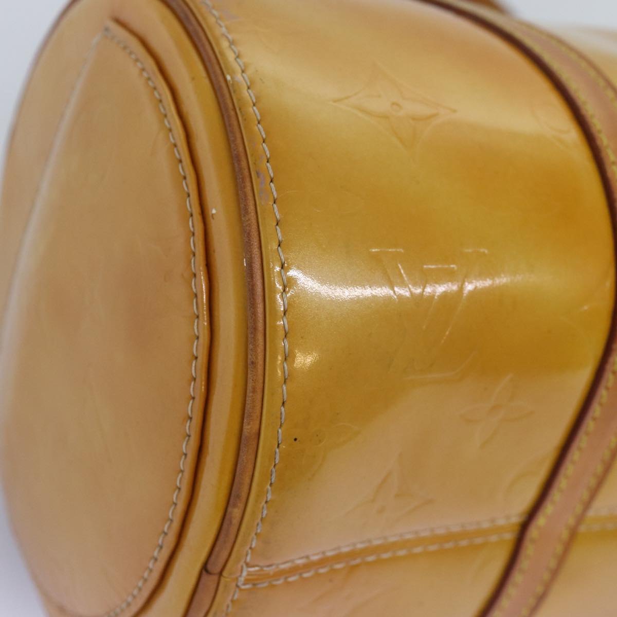 LOUIS VUITTON Monogram Vernis Bedford Hand Bag Beige M91006 LV 75926