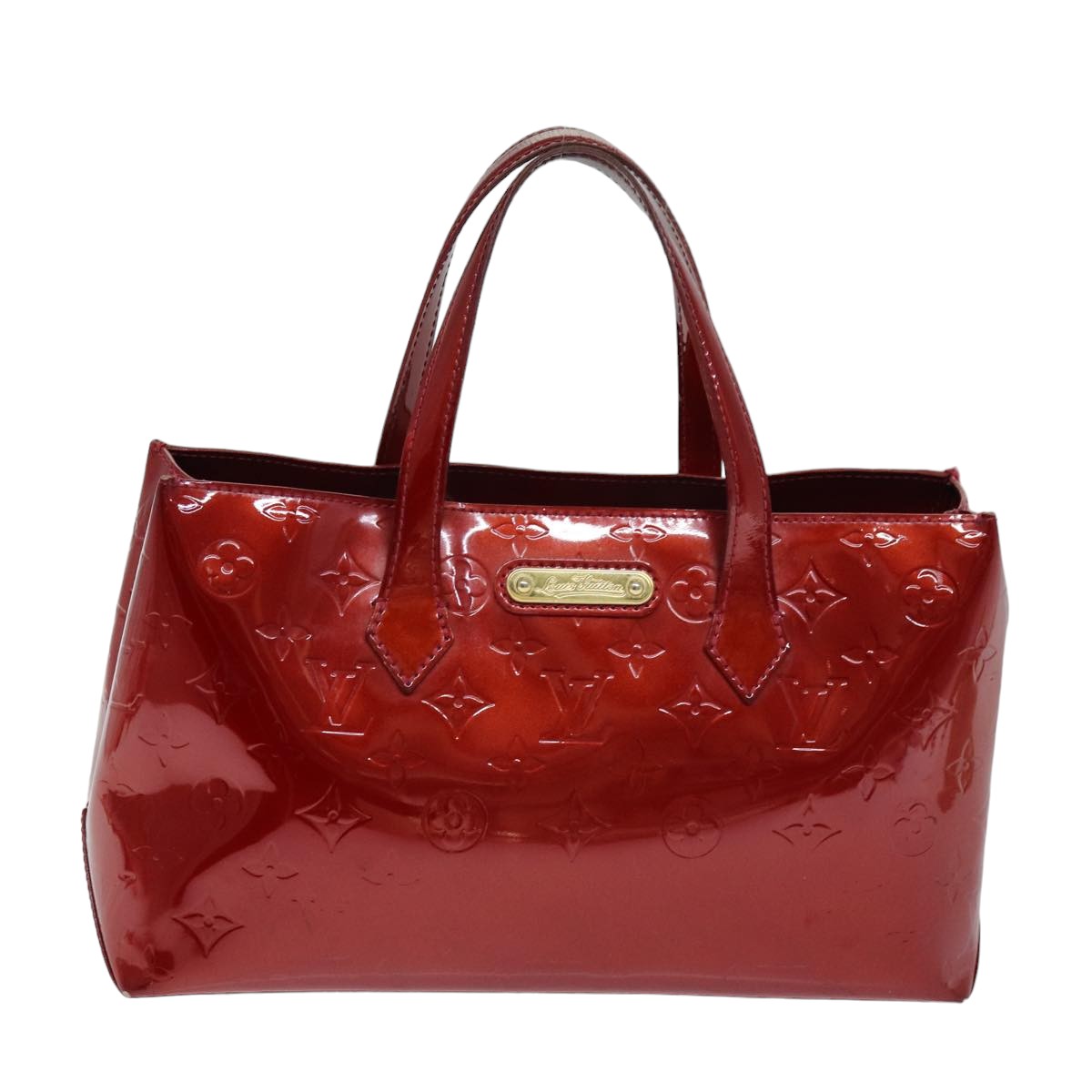 LOUIS VUITTON Monogram Vernis Wilshire PM Bag Pomme D'amour M93642 LV 75929
