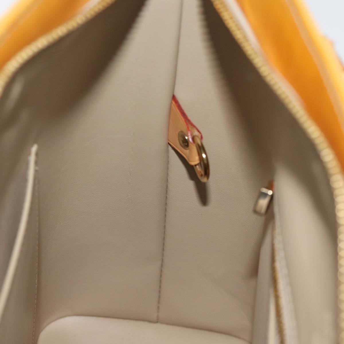 LOUIS VUITTON Monogram Vernis Houston Hand Bag Beige M91004 LV 75934