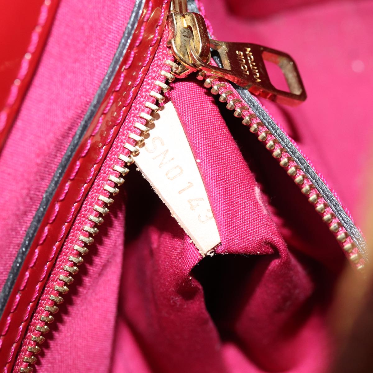 LOUIS VUITTON Monogram Vernis Catalina BB Hand Bag Rose Andian M90016 75937