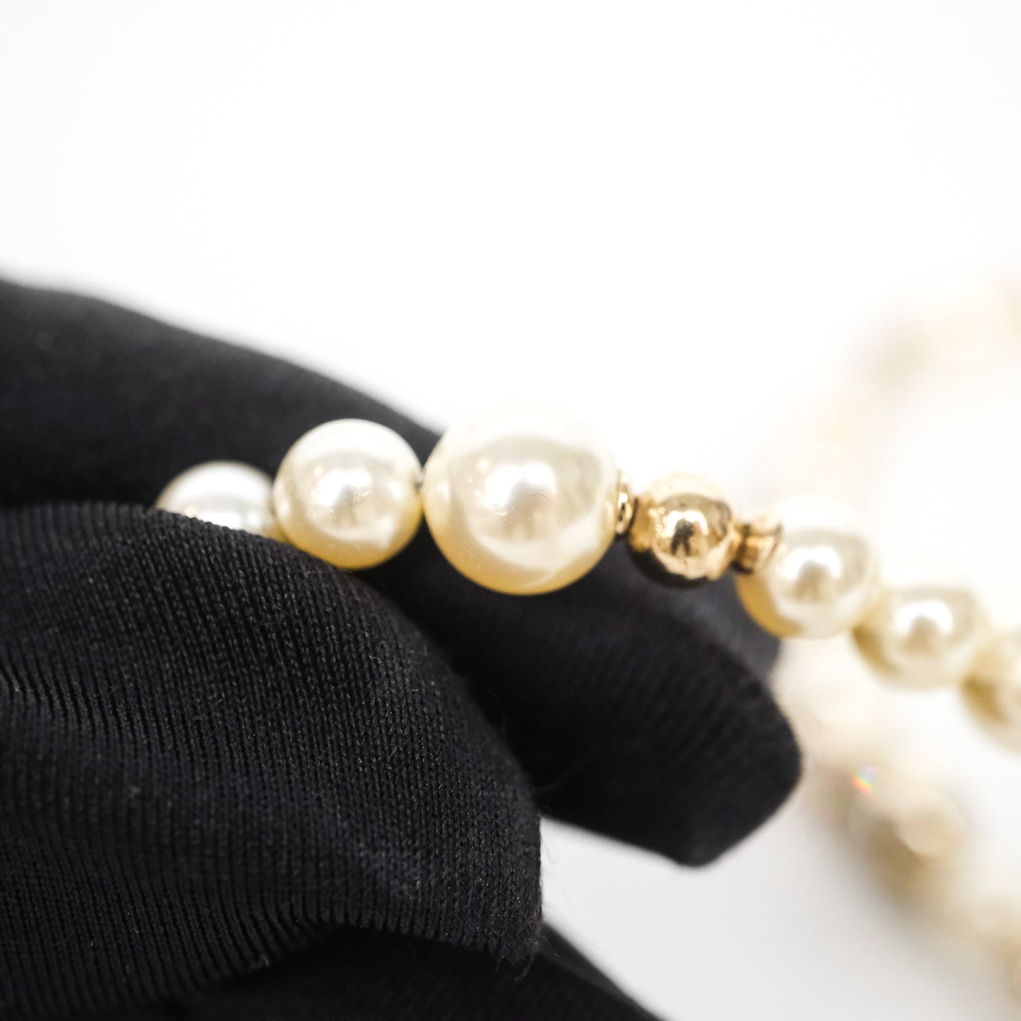 Chanel Crystal CC Star Pearl Choker Gold Tone 23A