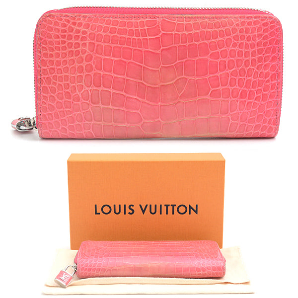 Louis Vuitton Crocodile Tourmaline Zippy Wallet Padlock N94136