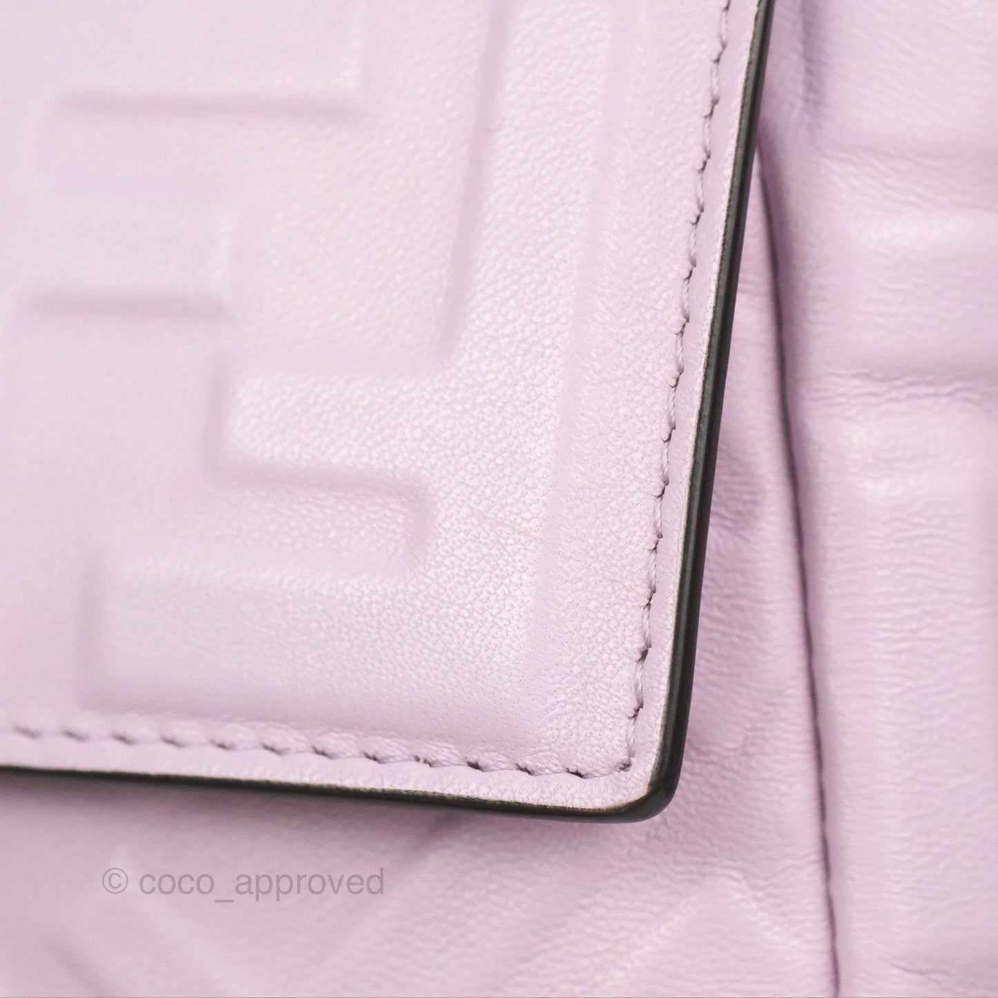 Fendi Medium Baguette Bag Lilac Calfskin Gold Hardware