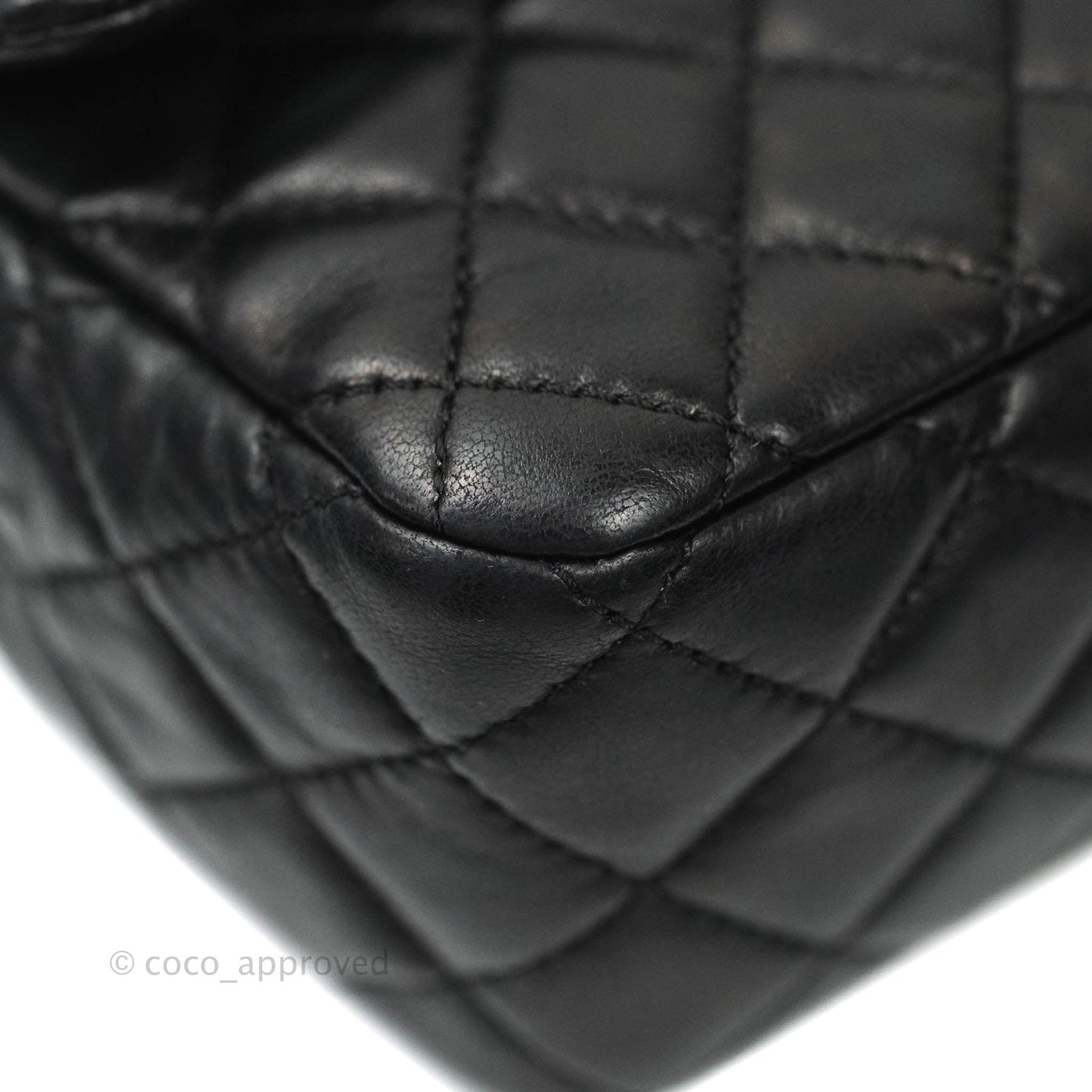 Chanel Classic M/L Medium Quilted Black Flap With Valentines Charms Lambskin Gold Hardware