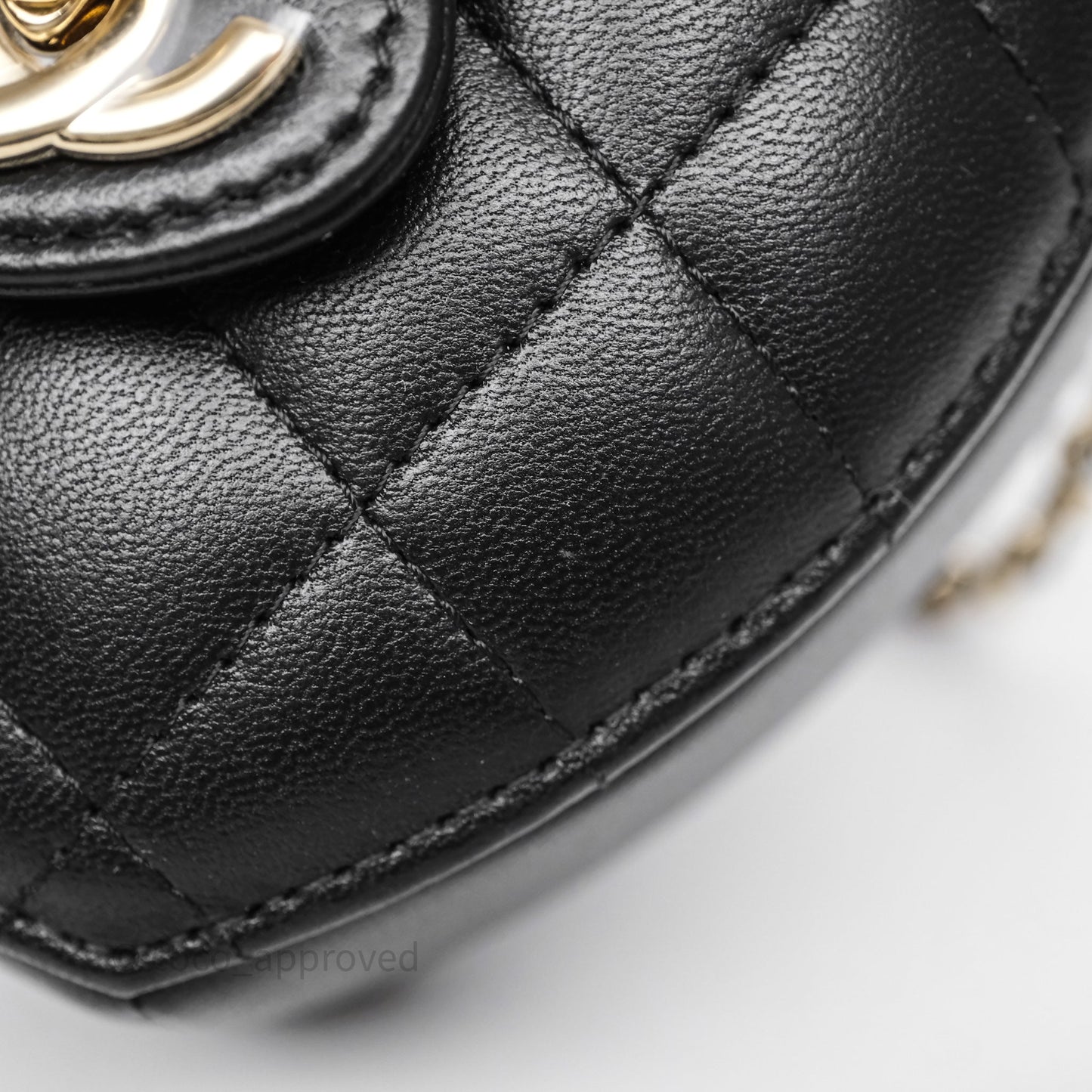 Chanel Small Heart Bag Black Lambskin Gold Hardware