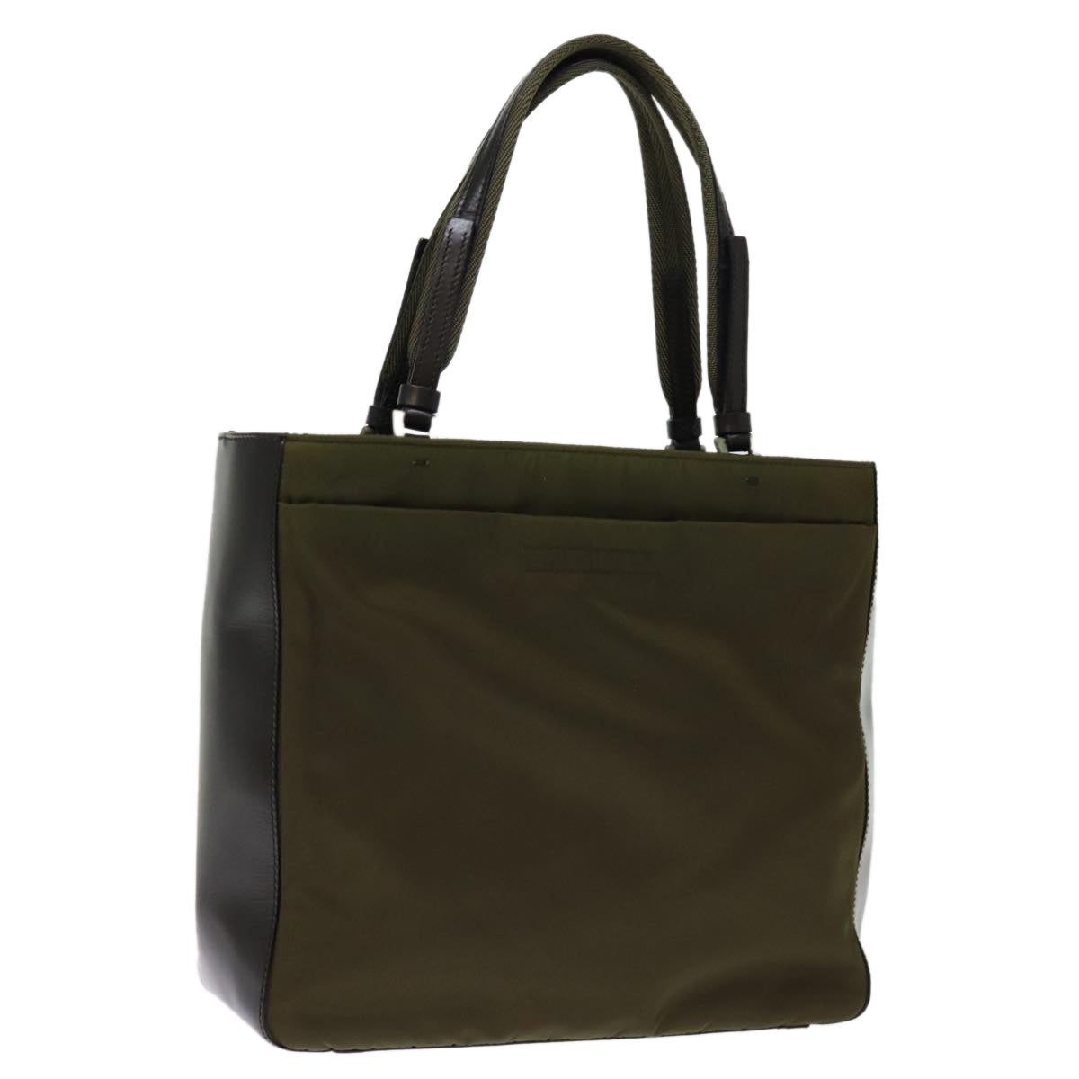 Luxury PradaHand Bag Nylon Khaki 75996