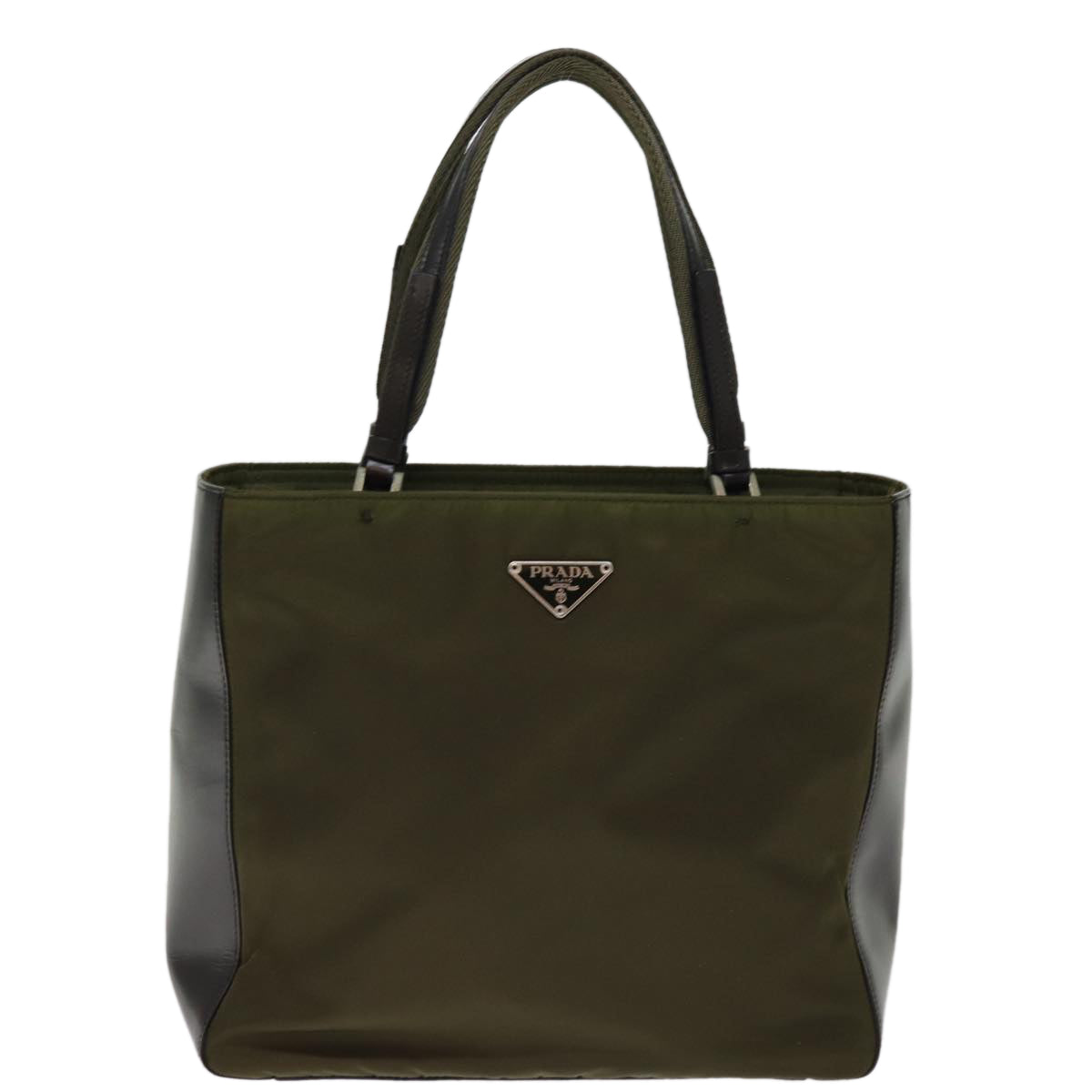 Luxury PradaHand Bag Nylon Khaki 75996