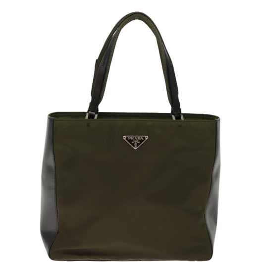 Luxury PradaHand Bag Nylon Khaki 75996