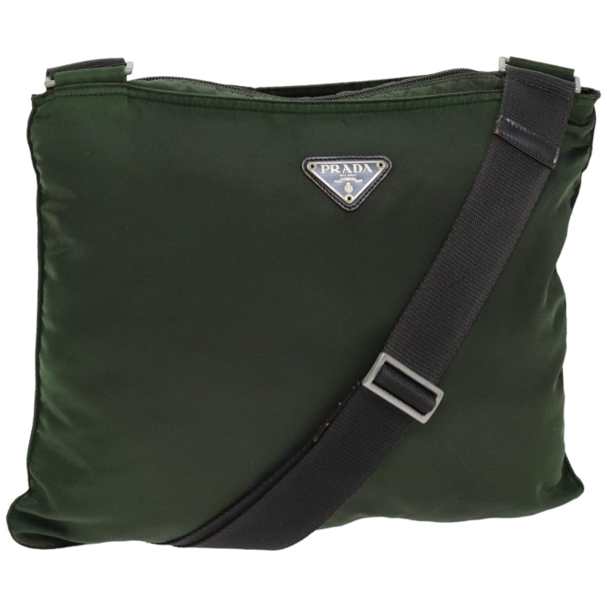 Luxury PradaShoulder Bag Nylon Khaki 75999
