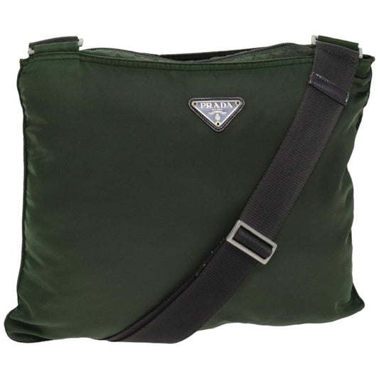 Luxury PradaShoulder Bag Nylon Khaki 75999